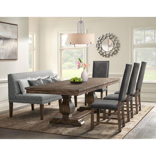 Picket House Furnishings Hayward Walnut, 96 Inch Dining Table With Leaf