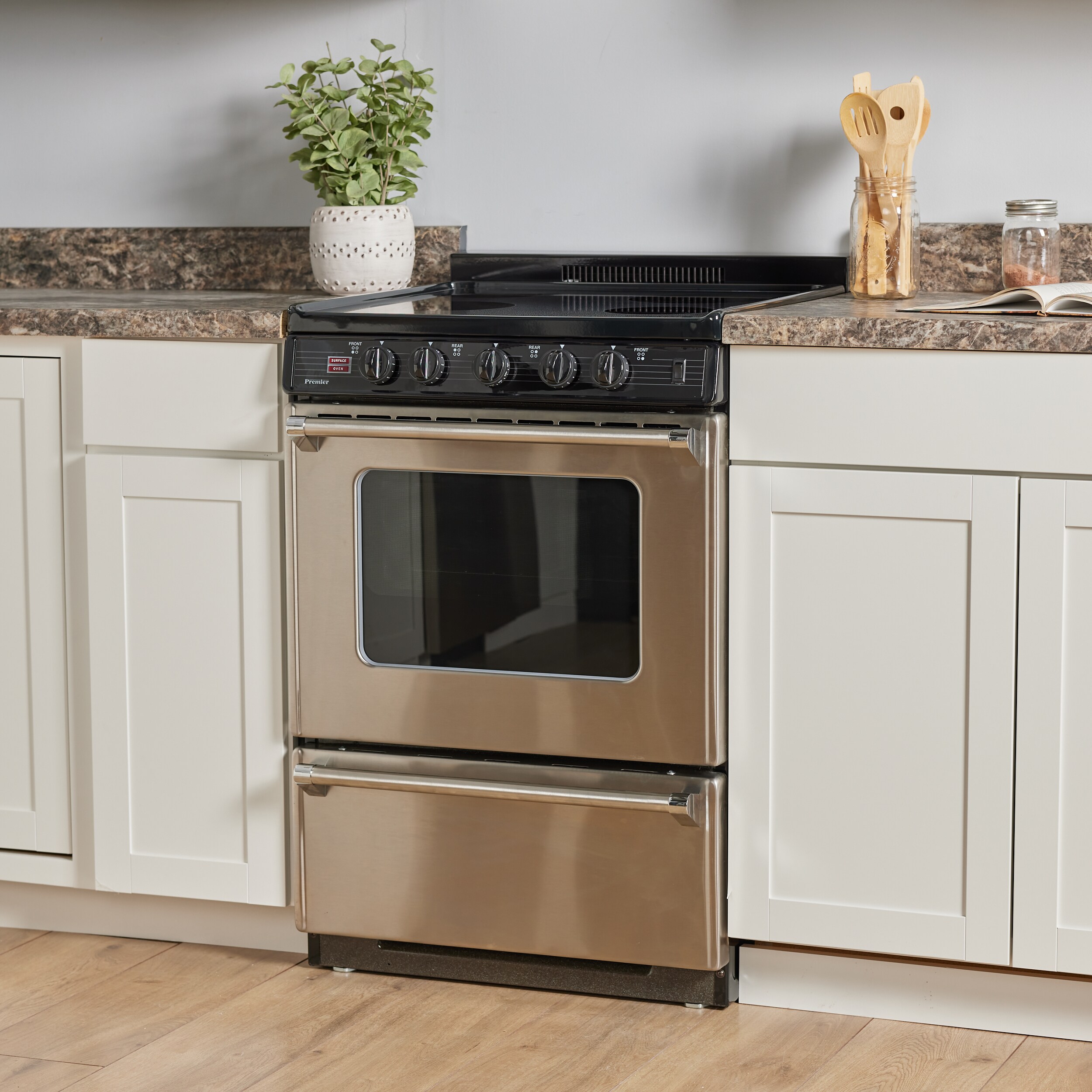 ECS7X0BP by Premier - 24 in. Freestanding Smooth Top Electric Range in  Stainless Steel
