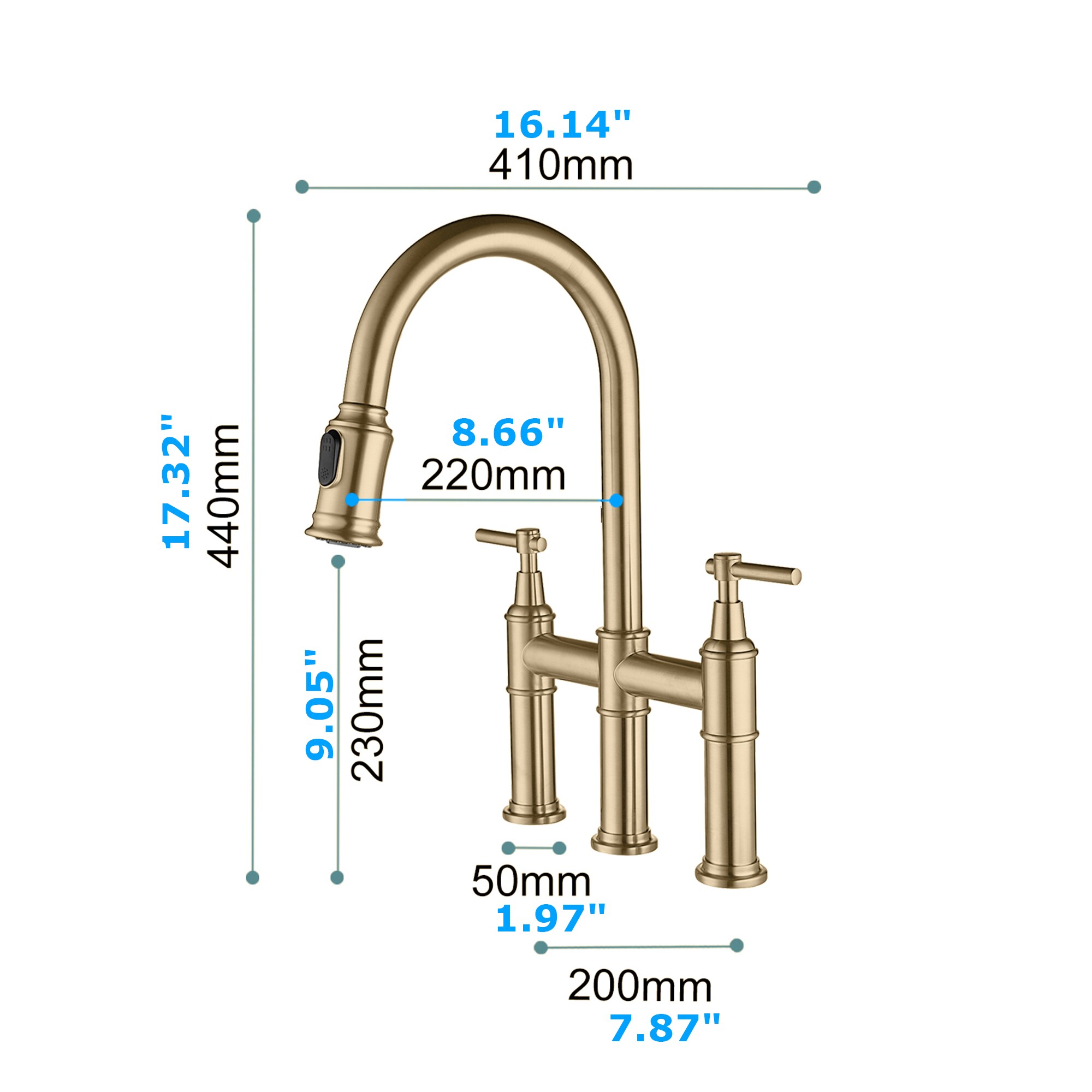 WELLFOR QJ-K-101133B Kitchen-Faucets - View #2