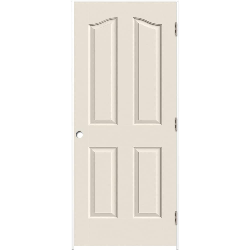 RELIABILT 36-in x 80-in White 4-panel Arch Top Hollow Core Molded Hand Inswing Single Prehung Door at Lowes.com