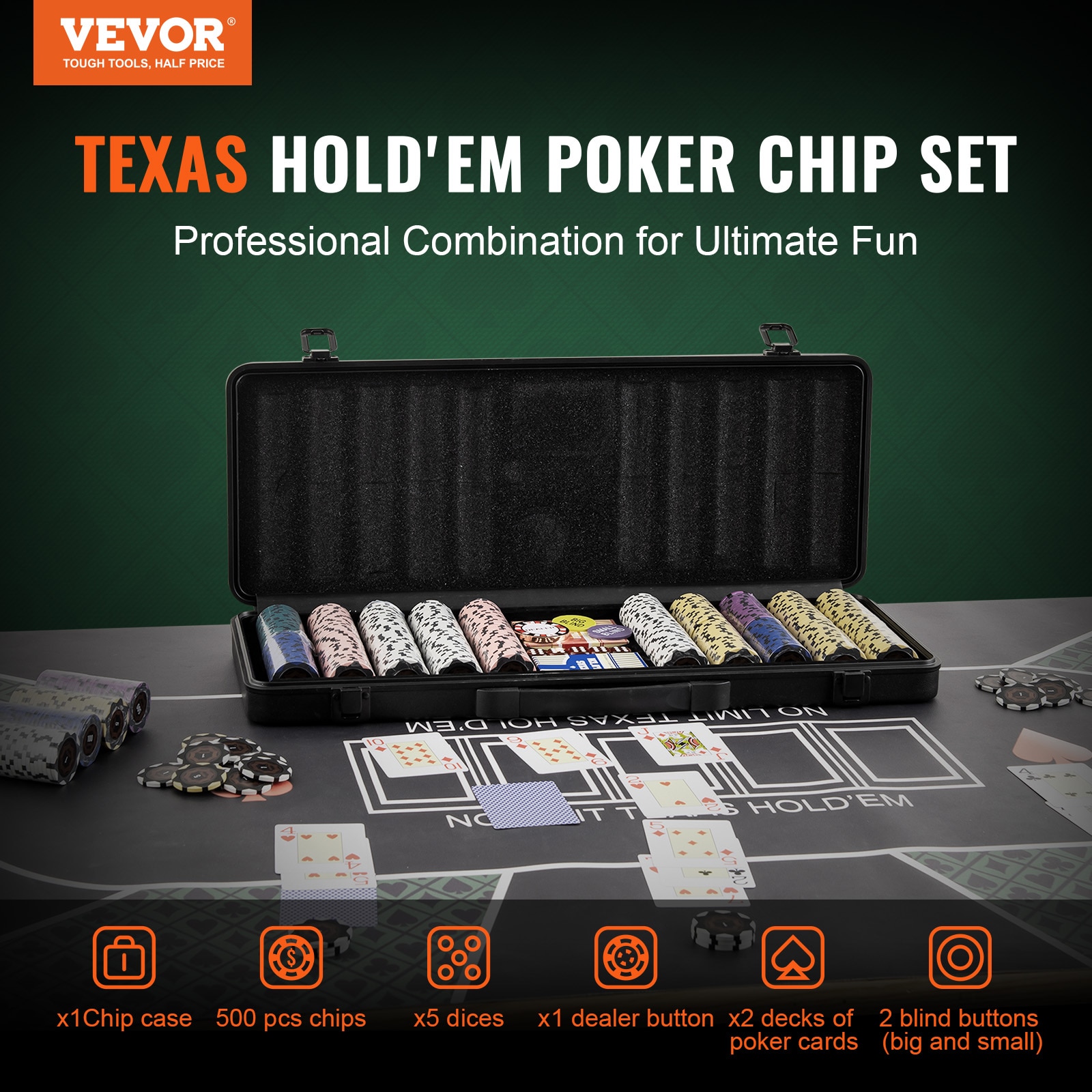 VEVOR PKCMTZCLAY50H2LS7V0 Playing-Cards - View #3