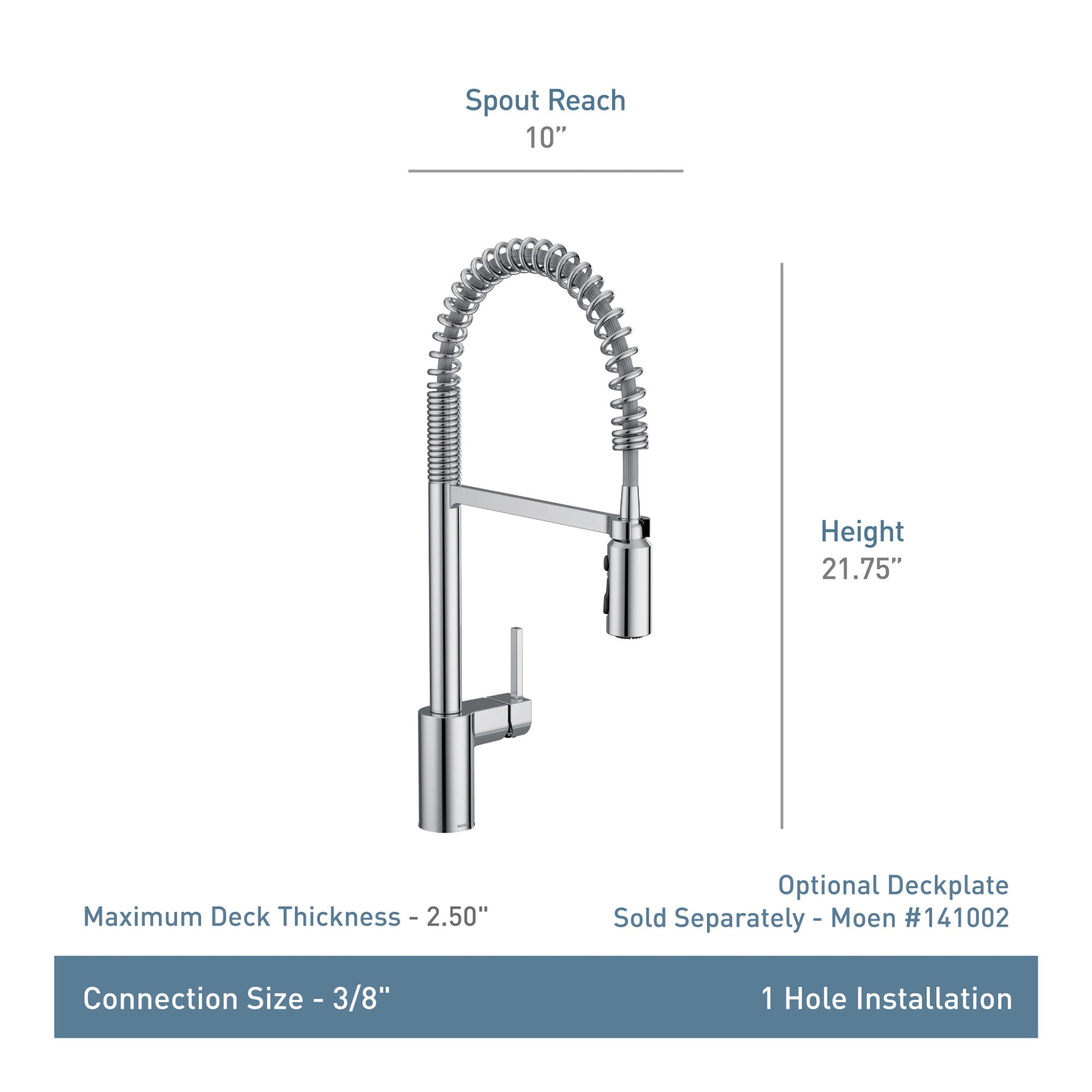 Black Stainless Steel Single Handle Spring Kitchen Faucet with Pull-Down Spray
