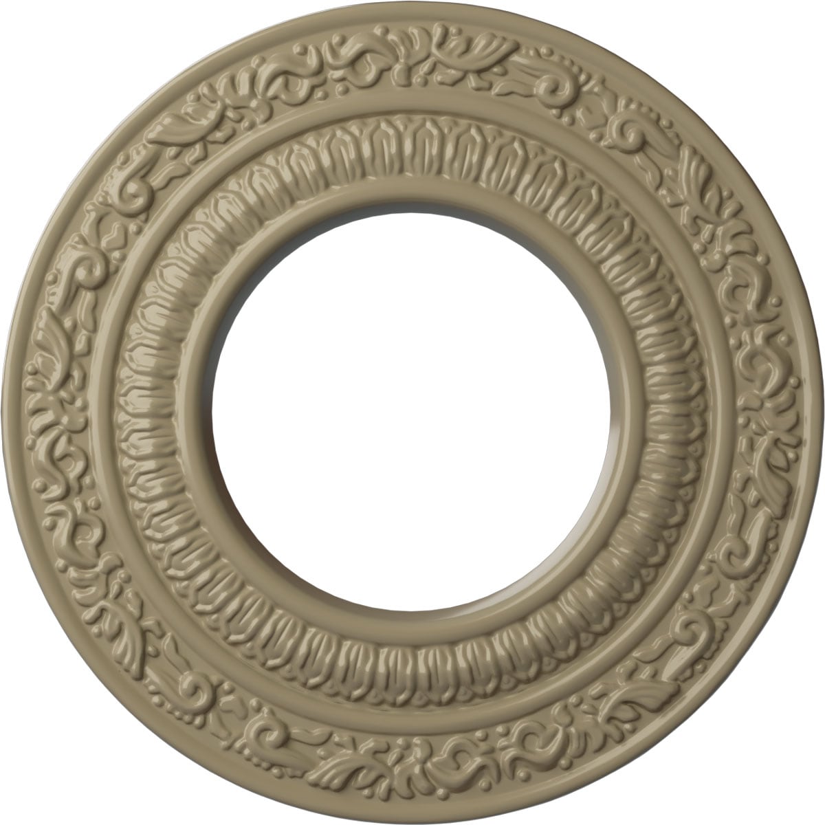 Ekena Millwork CM08ADGDF Andrea 8.125-in W x 8.125-in L Painted Gobi Desert Polyurethane Whole Ceiling Medallion