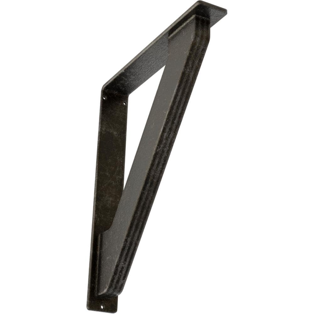 Ekena Millwork BKTM02X12X15TTRAWS Traditional 12-in x 2-in x 15-in Gray Wrought iron Countertop support bracket