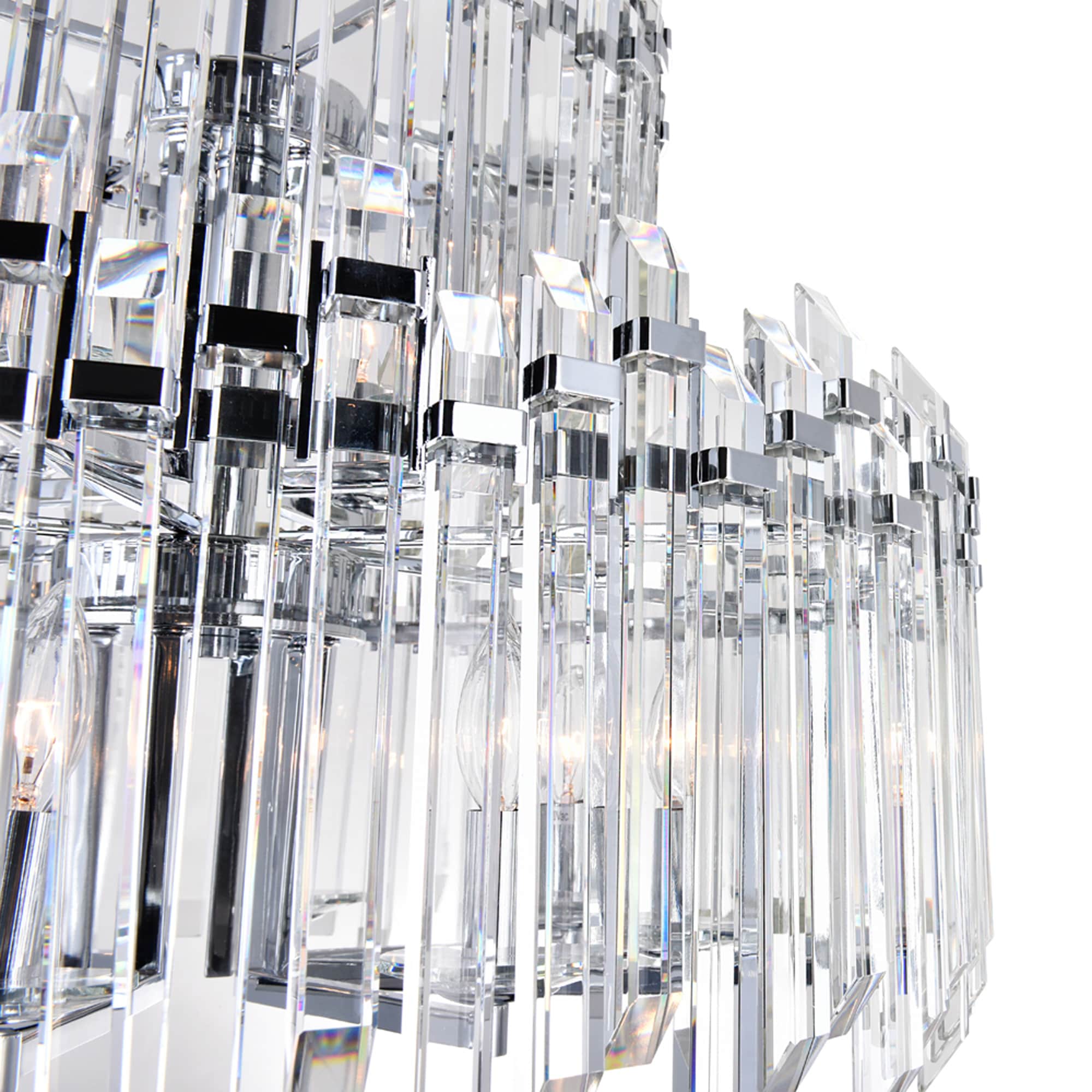 Henrietta Chrome 12-Light Crystal Two-Tier Chandelier