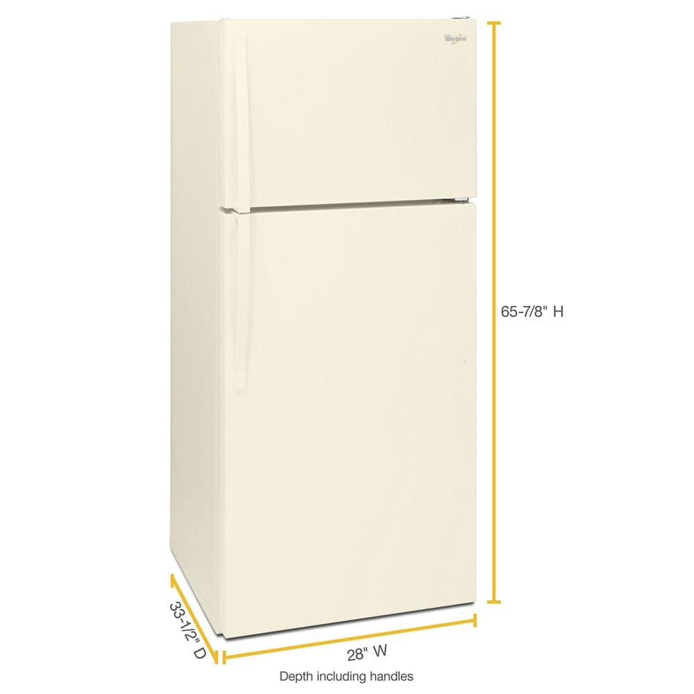 Whirlpool 16 Cu Ft Top Freezer Refrigerator Biscuit At