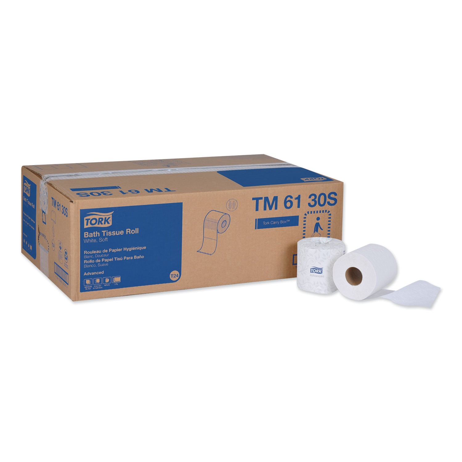 TORK Advanced Bath Tissue Septic Safe 2-Ply White 500 Sheets/Roll 48 Rolls/Carton