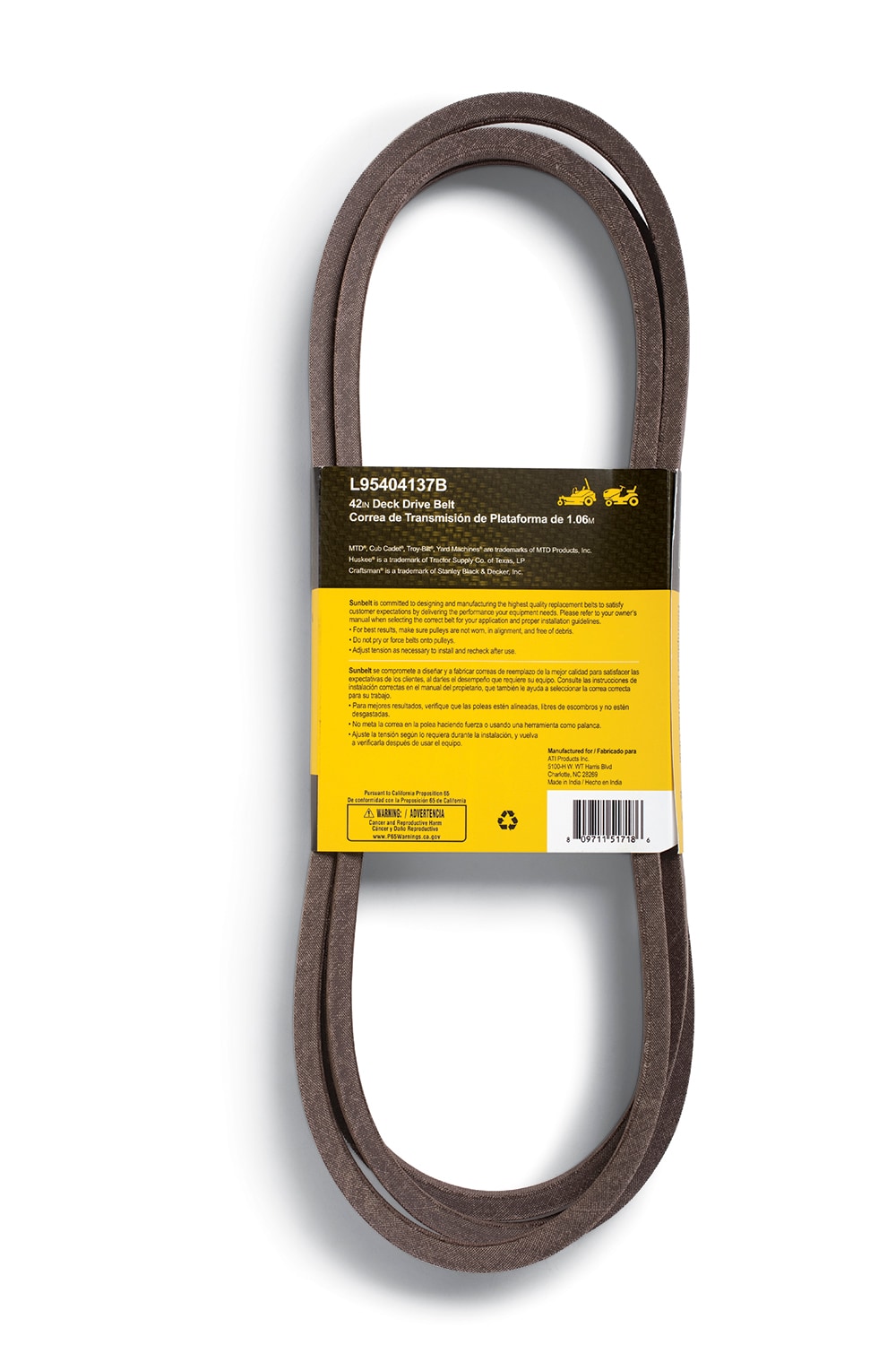 Sunbelt L 95404137B 42 in Deck Drive Belt for Multiple in the Lawn