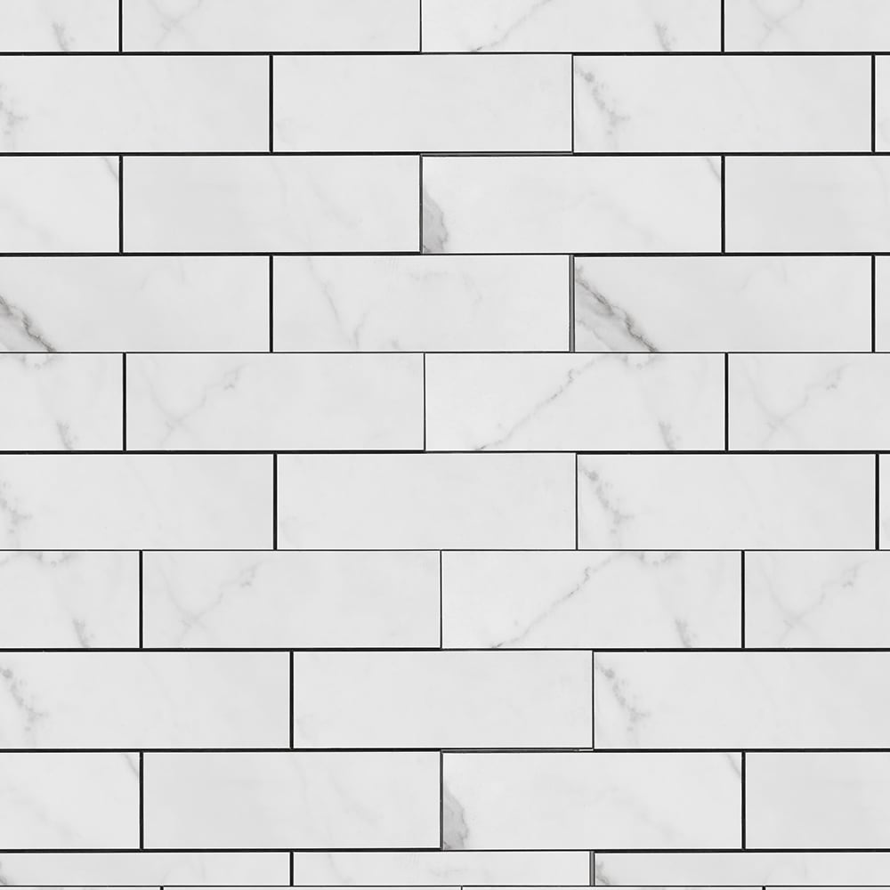 Peel&Stick Mosaics LWPS071010 Stoney Brick 12-in x 18-in Matte Metal Marble Look Mosaic Wall Tile (21.795-sq. ft/ Carton)