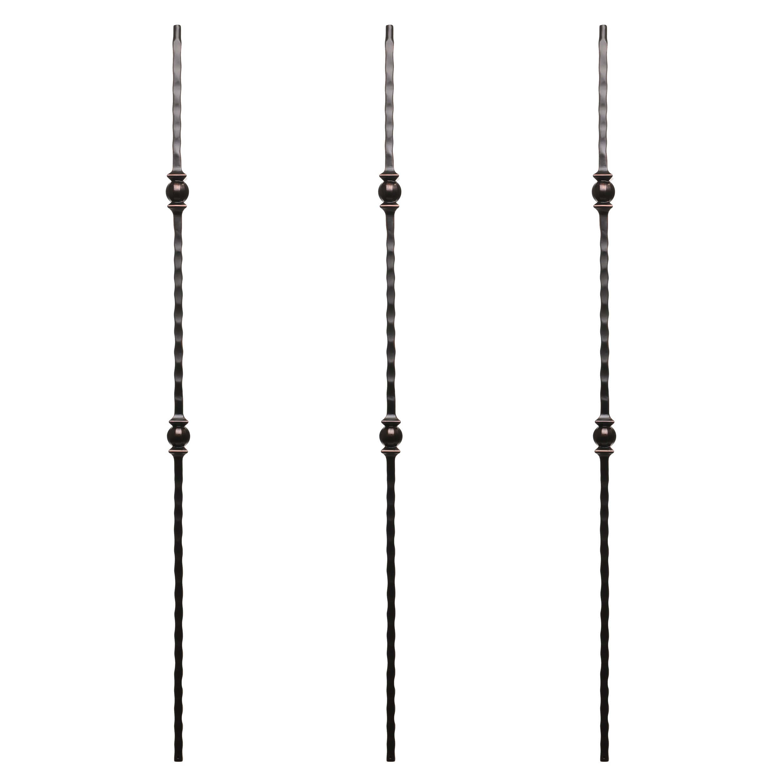 RELIABILT WGT32RC 43-in x 0.5-in Rubbed Copper Wrought Iron Double Ball Stair Baluster (3-Pack)