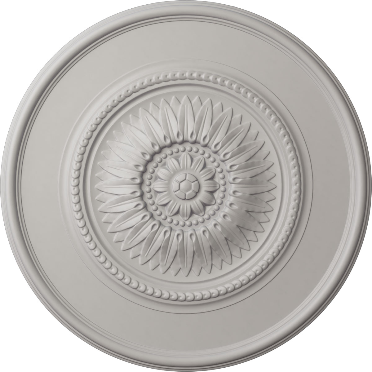 Ekena Millwork CM29WGUWF Wigan 29.75-in W x 29.75-in L Painted Ultra Pure White Polyurethane Whole Ceiling Medallion
