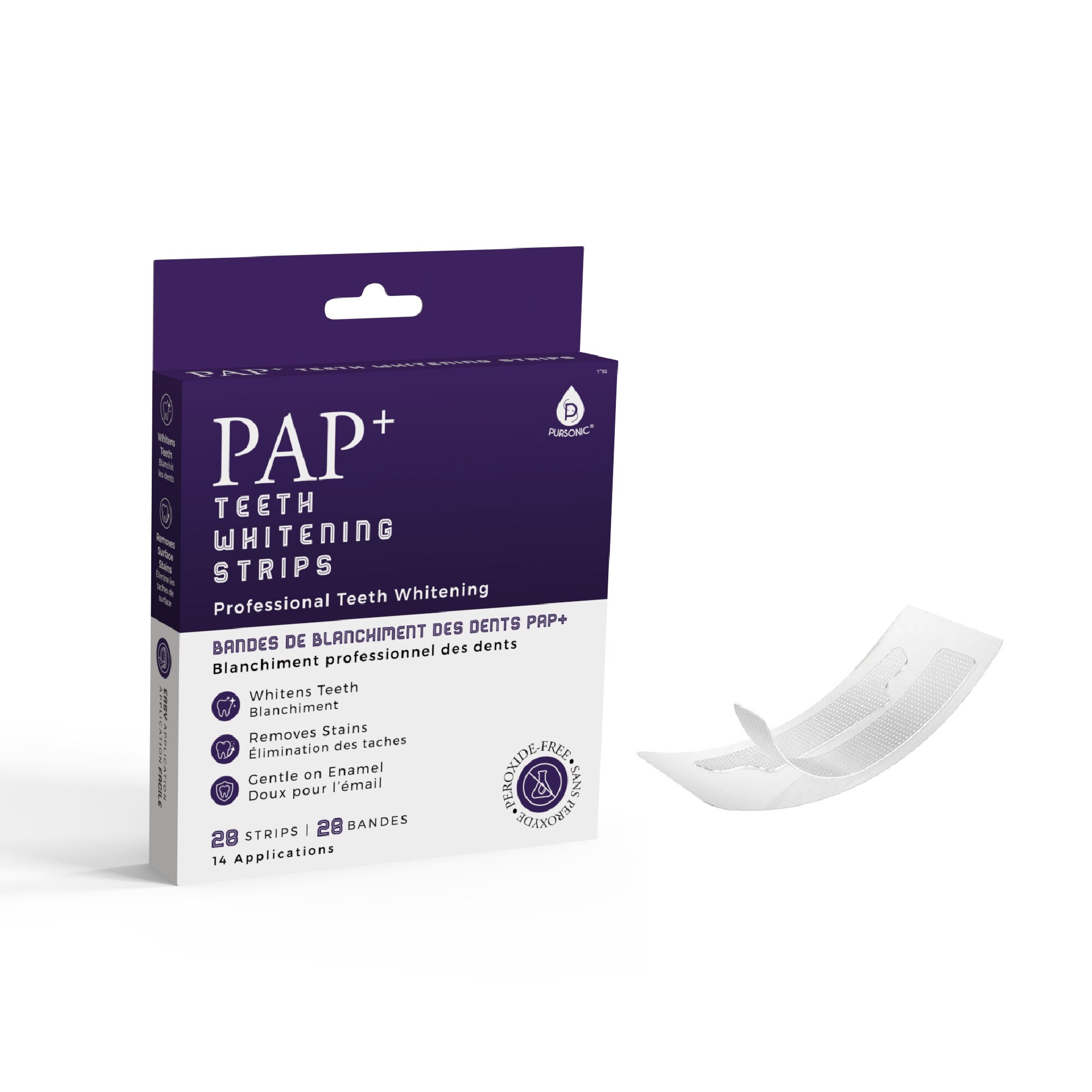 Pursonic PAP Plus Teeth Whitening Strips 14 Treatments