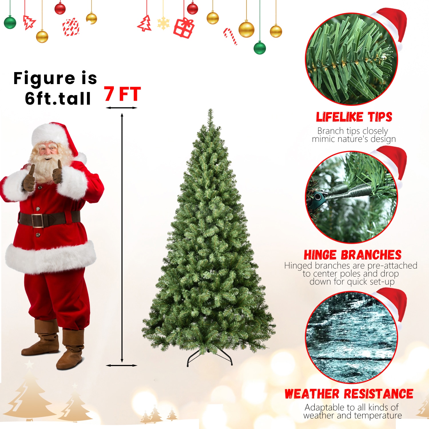 AAZJ NBC-CM64202ML Artificial-Christmas-Trees - View #11