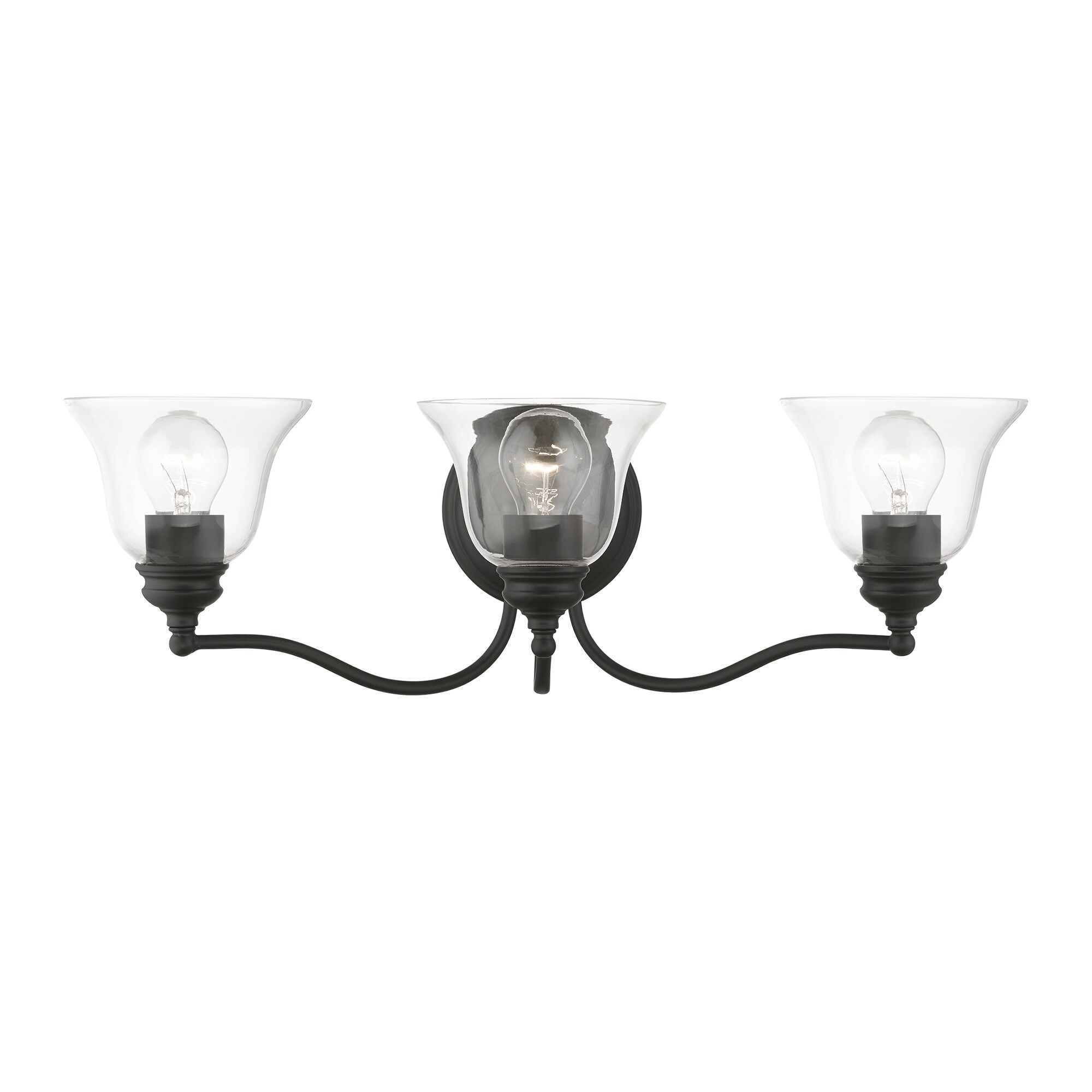 Livex Lighting 16933-04 Moreland 24-in 3 -Light Matte Black Transitional Vanity light