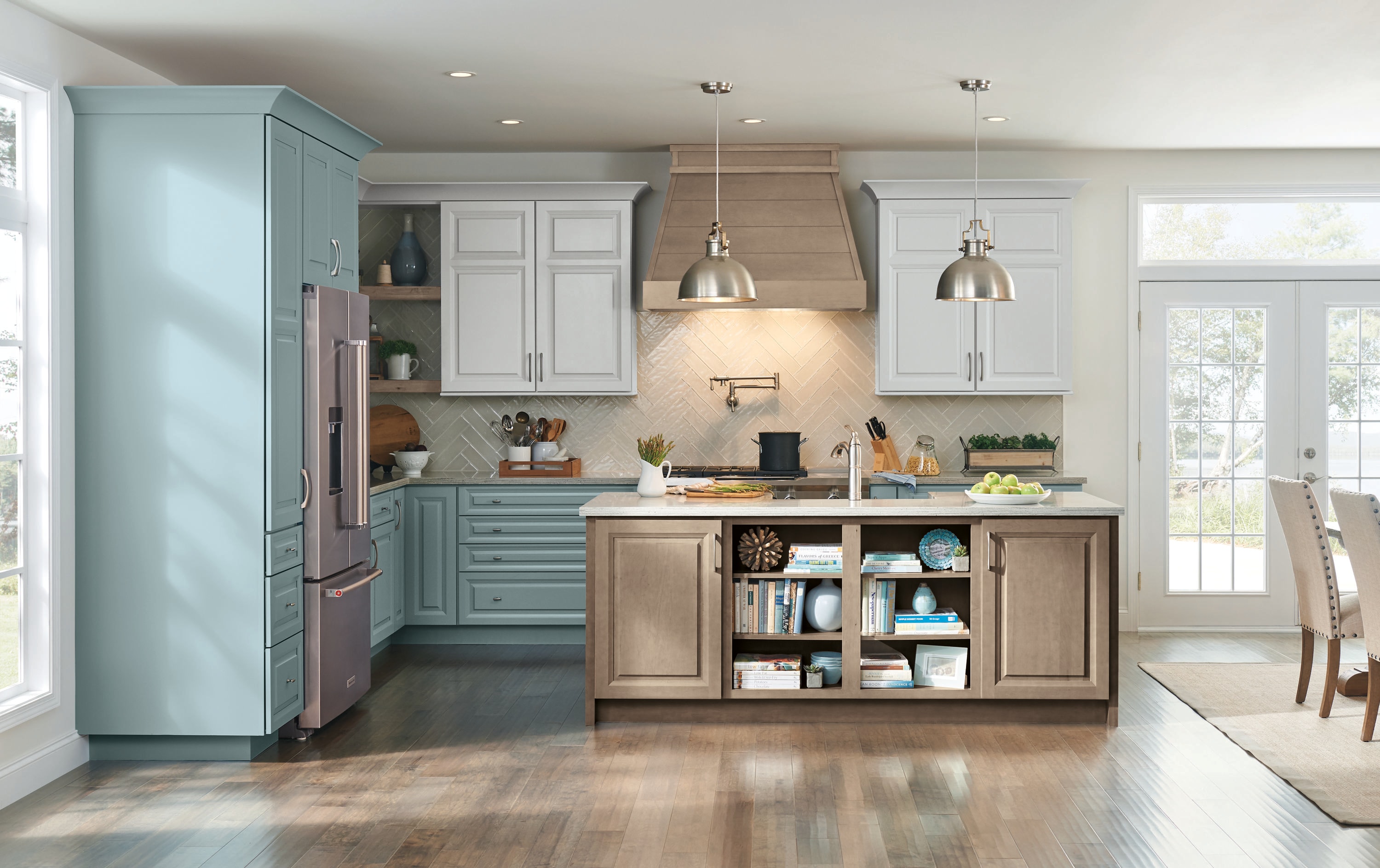 Diamond Jamestown 14.5-in W x 14.5-in H Interesting Aqua Painted Wooden  Painted Maple Kitchen Cabinet Sample (Door Sample) in the Kitchen Cabinet  Samples department at