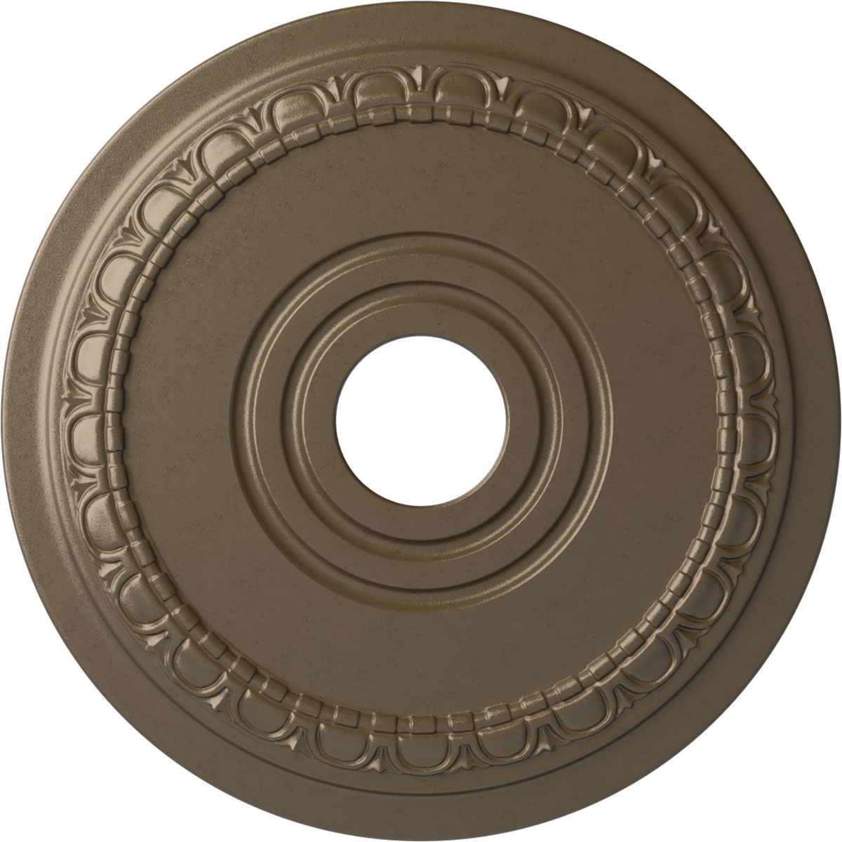Ekena Millwork CM17MUWSS Munich 17.5-in W x 17.5-in L Painted Warm Silver Polyurethane Whole Ceiling Medallion