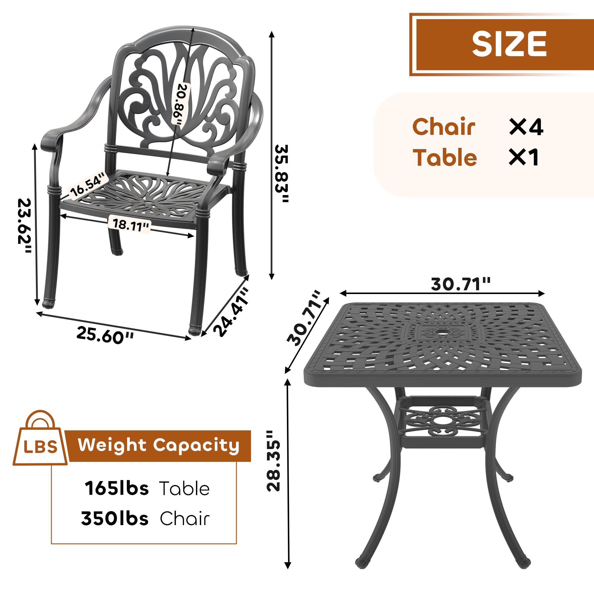 nicesure SLBK6002CZ4A1125RC Patio-Dining-Sets - View #9