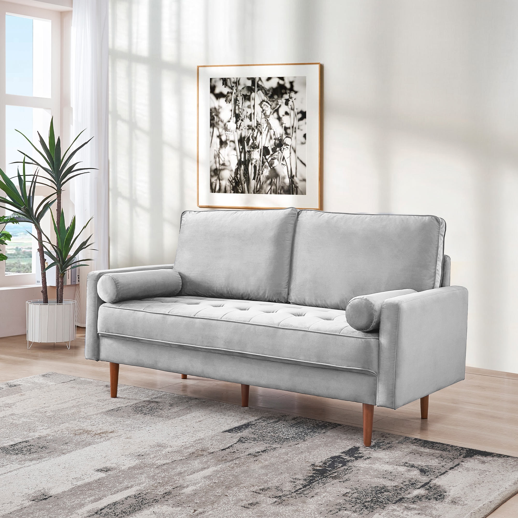 Amazon.com: Acme Furniture Upholstered Sofa with Button