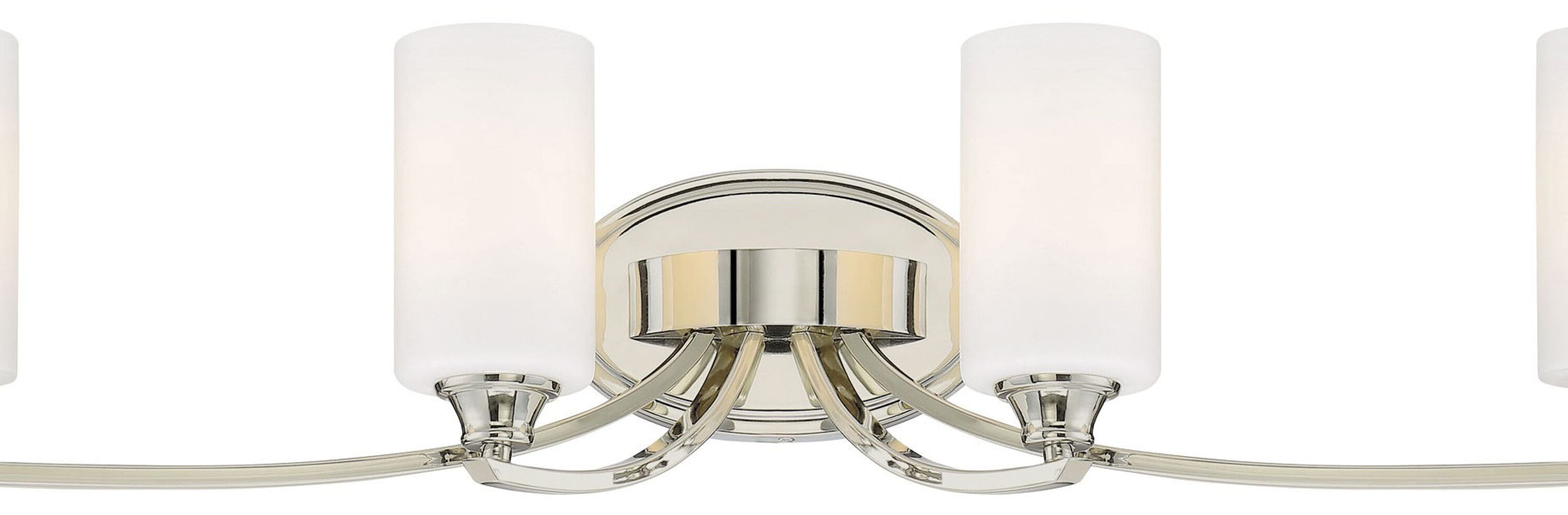 Polished Nickel 4-Light Cylinder Vanity Fixture