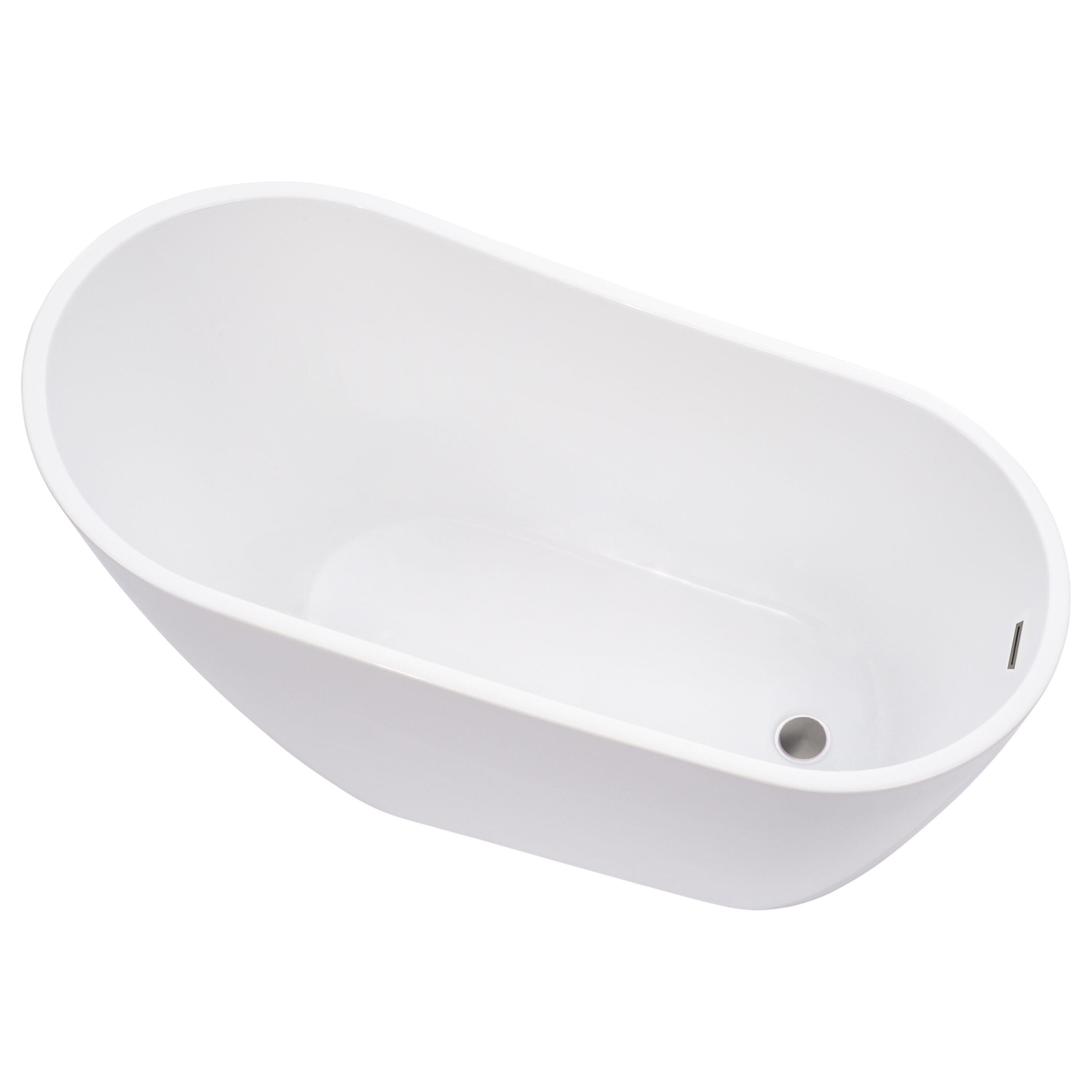 Cora 67" White Freestanding Acrylic Bathtub