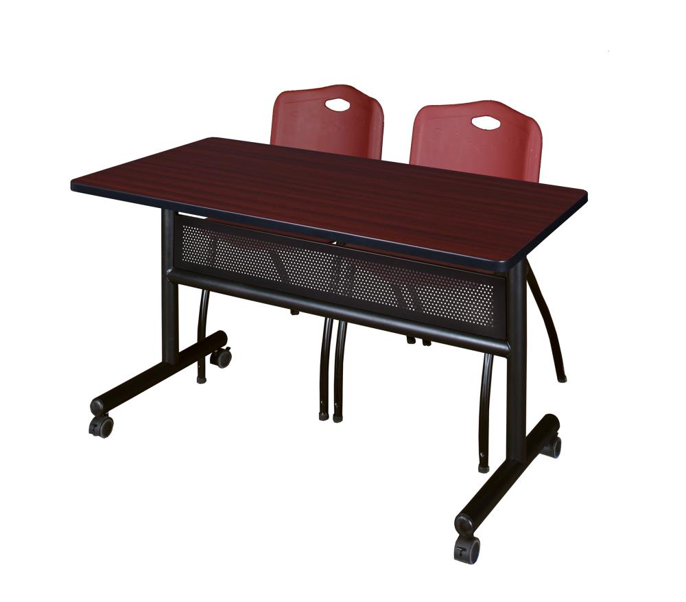 Regency MKFTM4824MH47BY Training Brown 4-Person Training Table (48-in W x 29-in H)