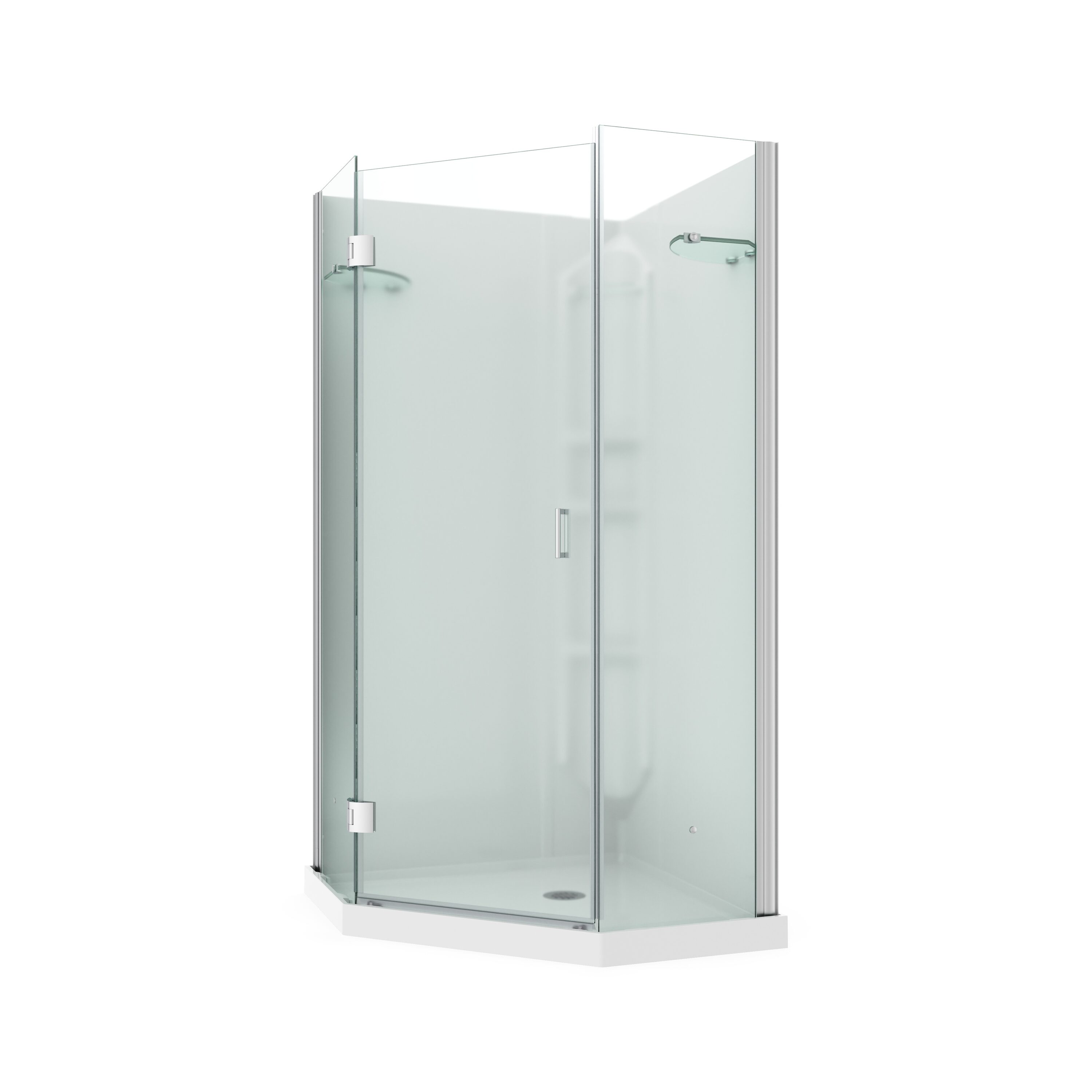MAAX Daylight 36 in. x 36 in. x 72 in. Center Drain Corner