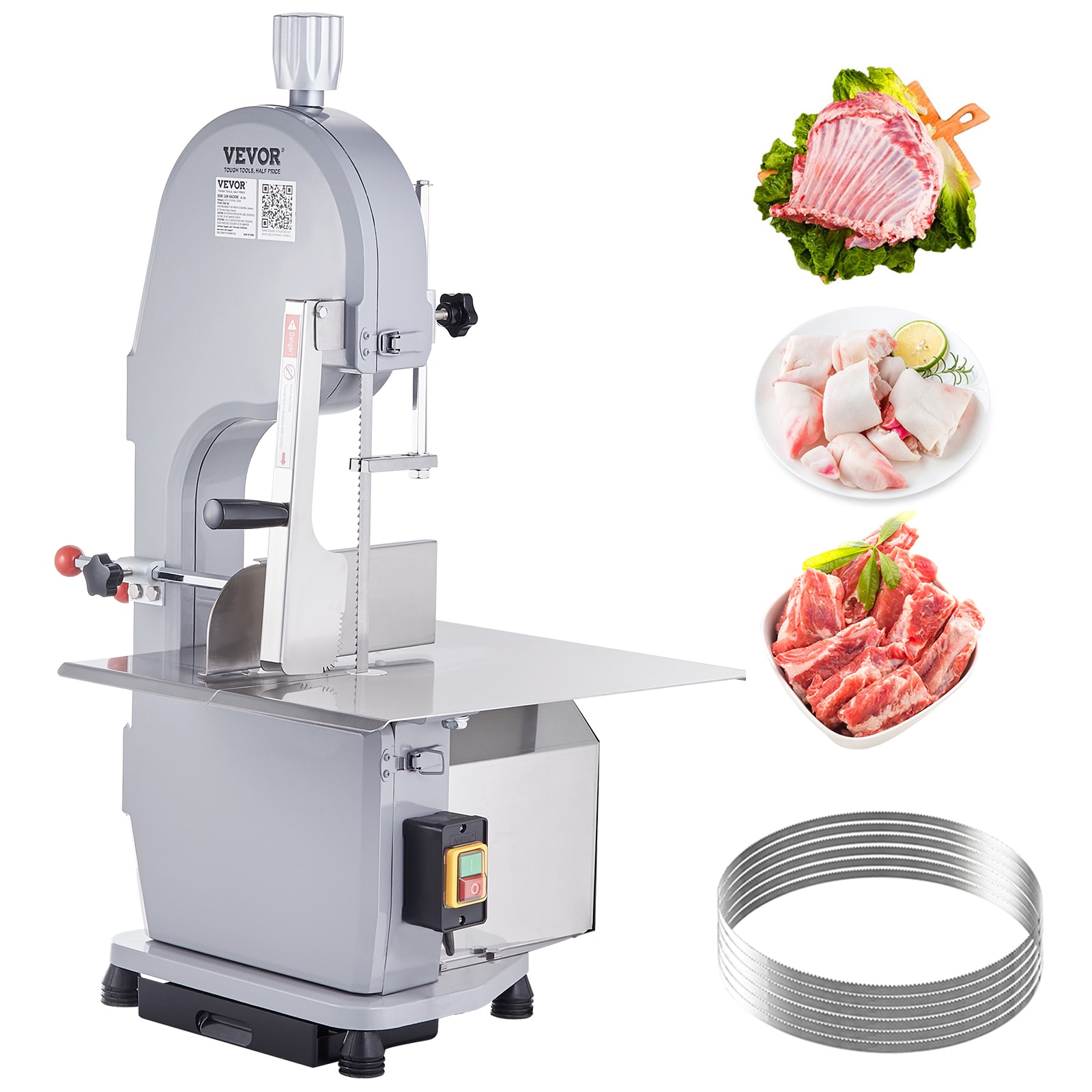 VEVOR 1100 W Meat Bone Cutting Machine 441-Speed Commercial/Residential Food Slicer with Thickness Control (Aluminum Alloy + Stainless Steel) TSJGJ1100W420AHCPV1 Sansujyuku sansujyuku.com