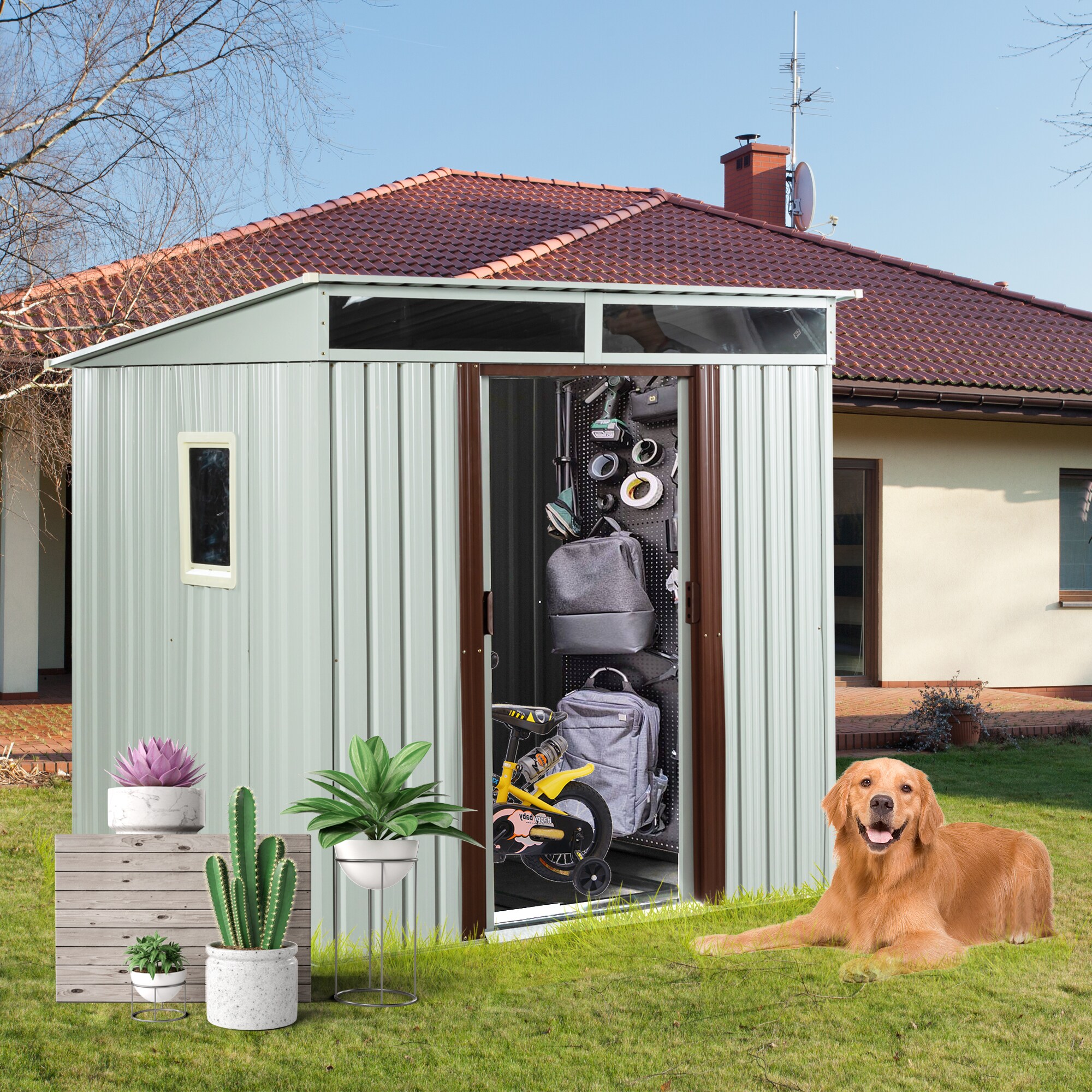 Xspracer ML-OS142 Metal-Storage-Buildings-Sheds - View #7