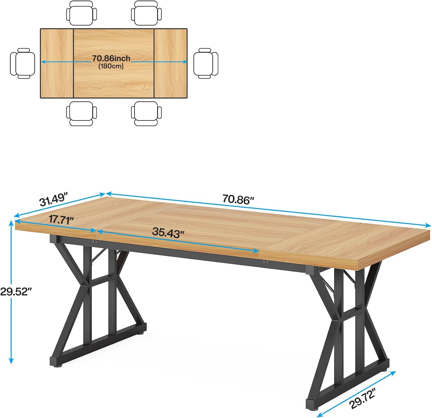 Tribesigns LWFD-JW0602 Office-Tables - View #6