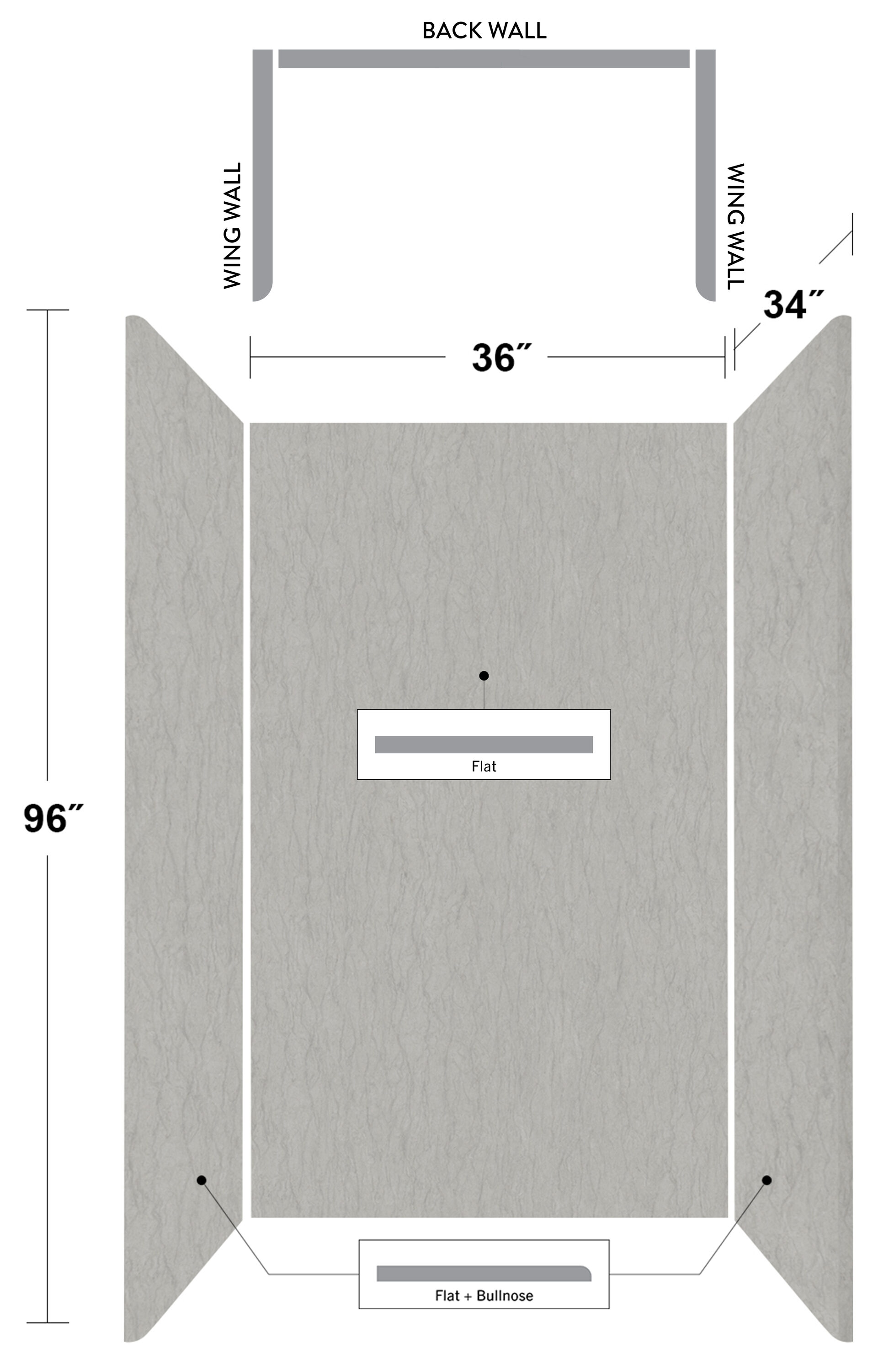 Wetwall WWK50053836X34X96 Shower-Wall-Surrounds - View #2