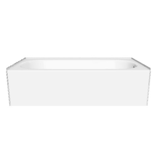 MAAX Pro Steel 30-in x 60-in White Porcelain Enameled Steel