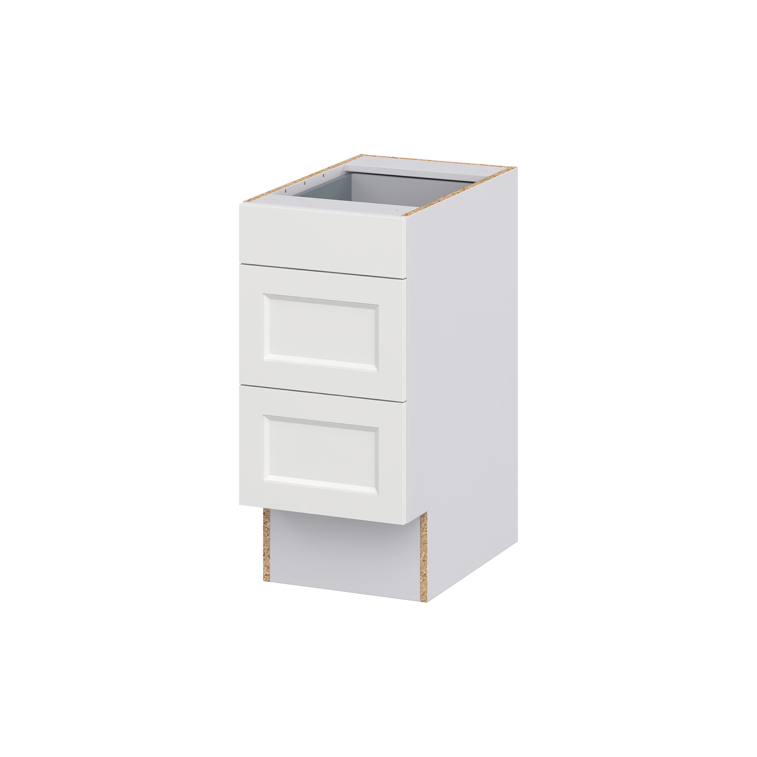 Hugo&Borg 15-in W x 32.5-in H x 24-in D Wood 3-Drawer Base Fully Assembled Cabinet (Recessed Panel Style)