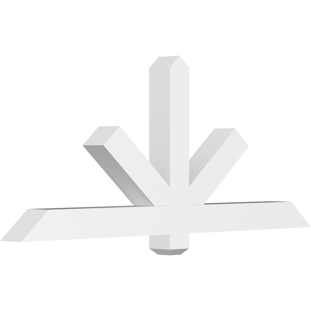 Ekena Millwork GBP060X25X0404KEN00 Kennewick White PVC Gable Bracket