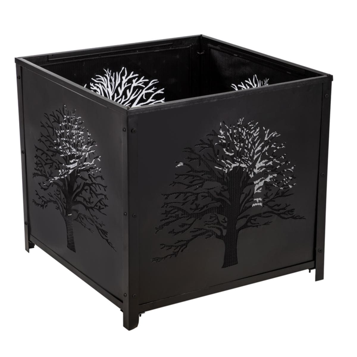 Evergreen 47M3371 24-in W Black Steel Wood-Burning Fire Pit