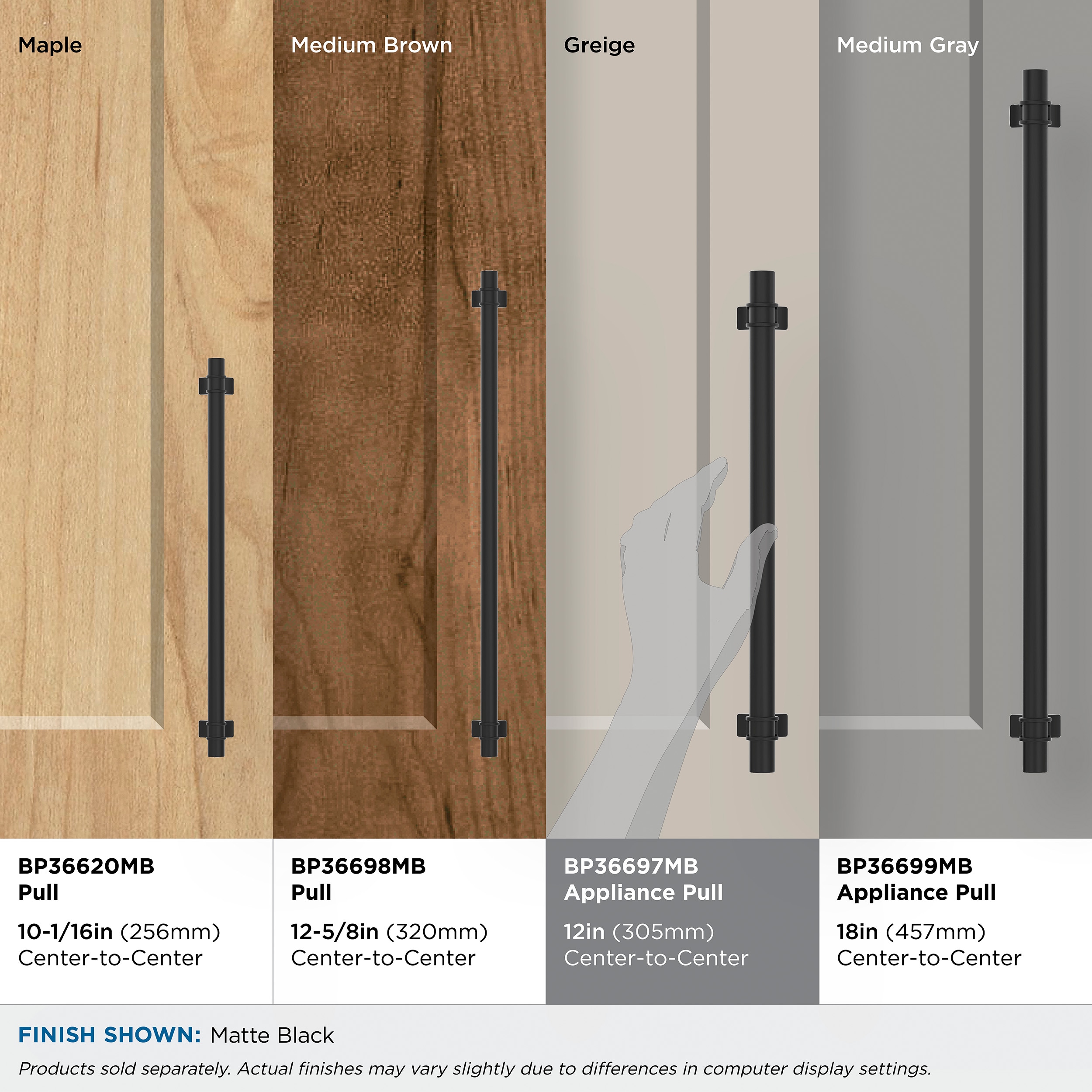 Amerock BP36697MB Cabinet-Pulls - View #6