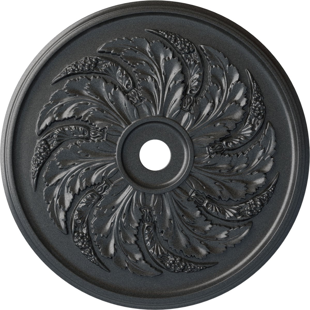 Ekena Millwork CM42SKPES Sellek 42.125-in W x 42.125-in L Painted Pewter Polyurethane Whole Ceiling Medallion