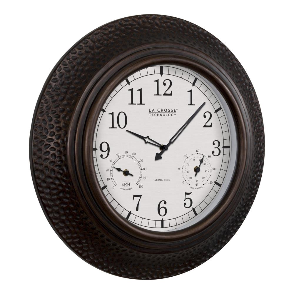 La Crosse Technology Analog Atomic Round Wall Clock In The Clocks 