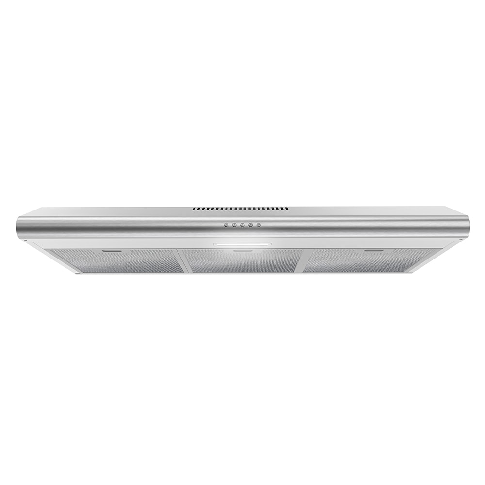 Streamline T-10711-1-DT 36 inch Ducted 80-CFM Brushed Stainless Steel Under Cabinet Range Hood with Charcoal Filter