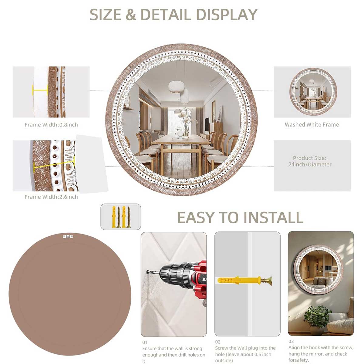 Aoibox LABDM2908 Decor-Mirrors - View #7