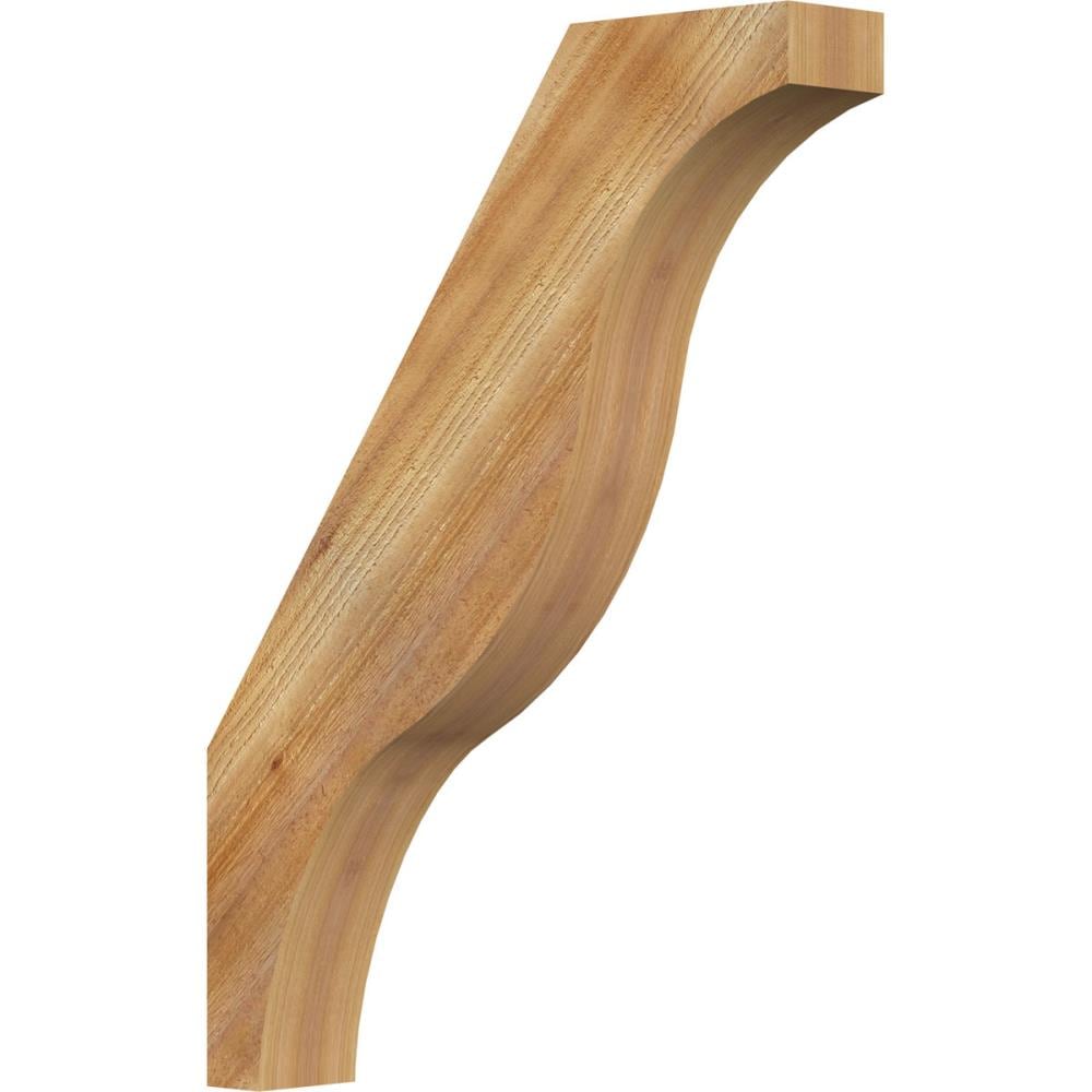 Ekena Millwork BRC04X22X30FST00RWR 4-in x 22-in x 30-in Western Red Cedar Unfinished Wood Funston Rough Sawn Knee Brace