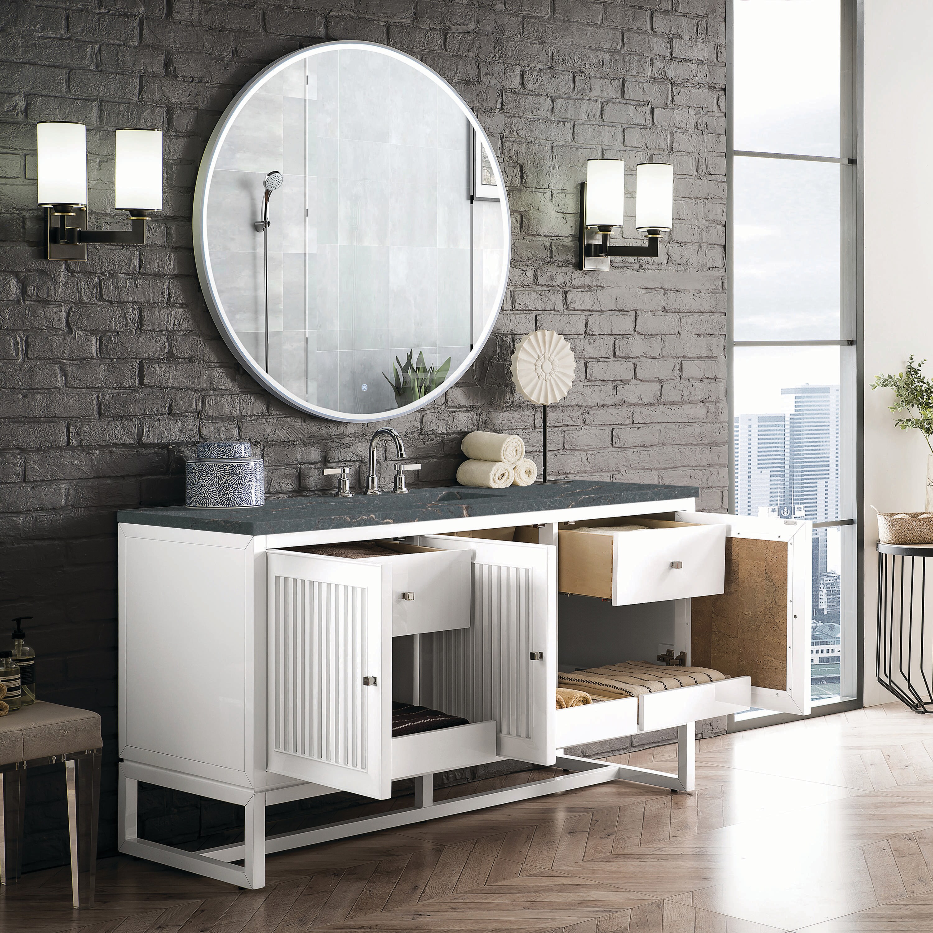 James Martin Vanities E645-V60S-GW-3PBL Bath-Vanity-Combo - View #5