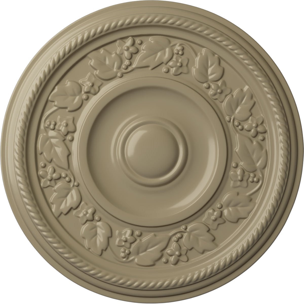Ekena Millwork CM16TYGDF Tyrone 16.125-in W x 16.125-in L Painted Gobi Desert Polyurethane Whole Ceiling Medallion