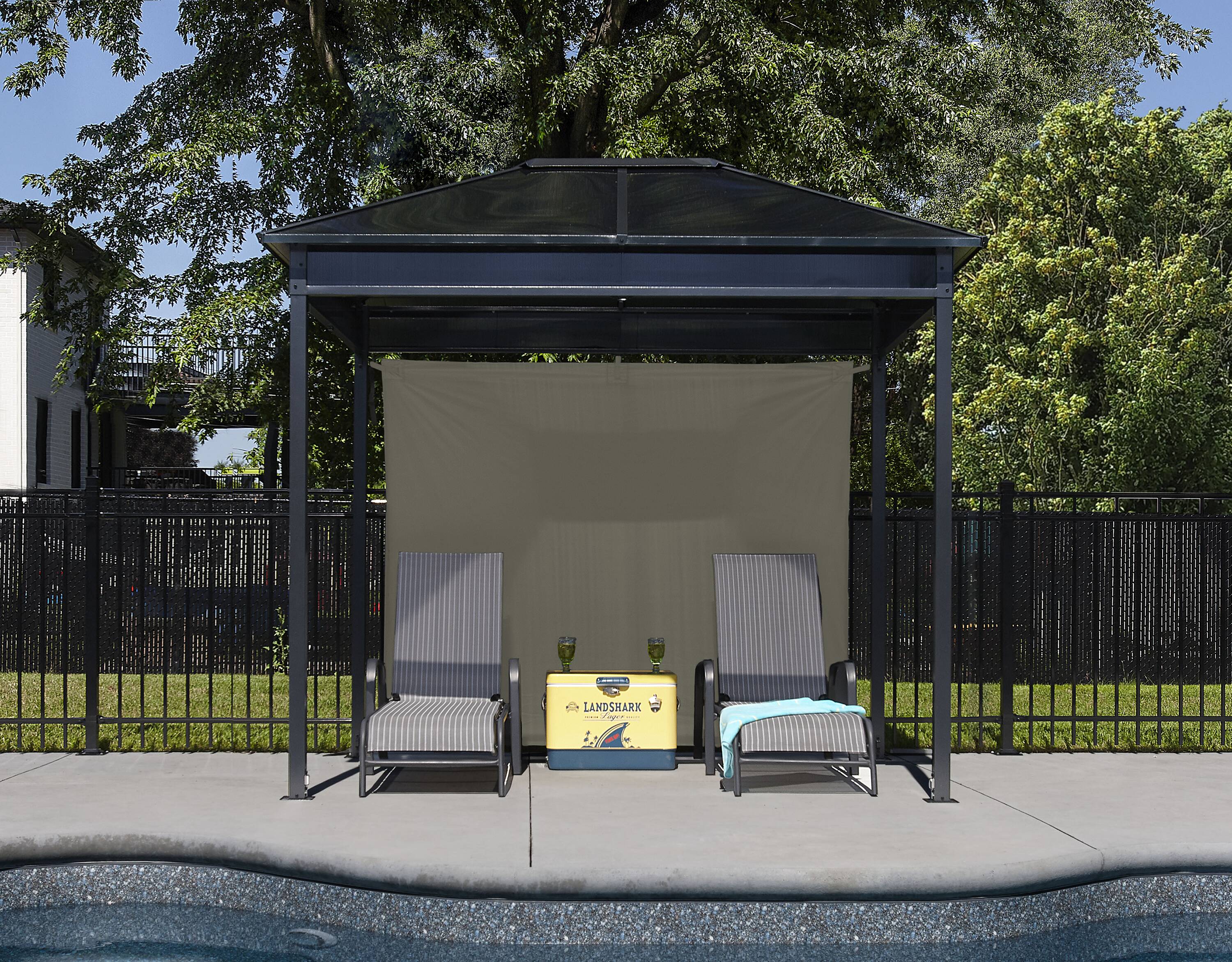 Danxia Black Steel and Polycarbonate 7x9 Ft Gazebo