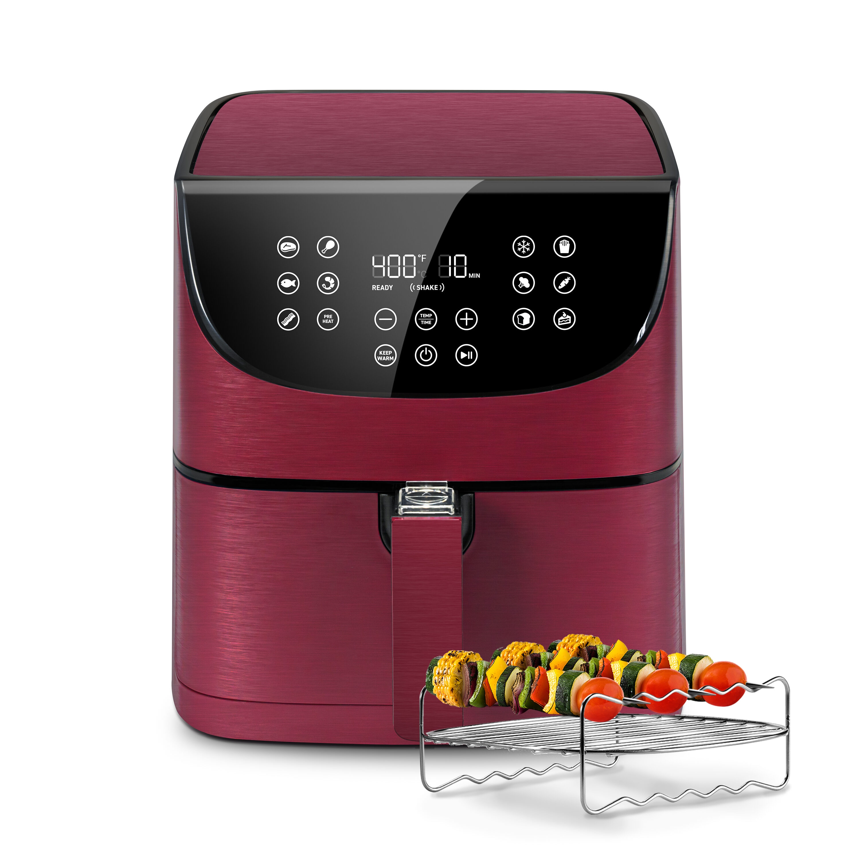 Cosori Pro XL II Smart 5.8 qt. Red Digital Air Fryer with Pizza