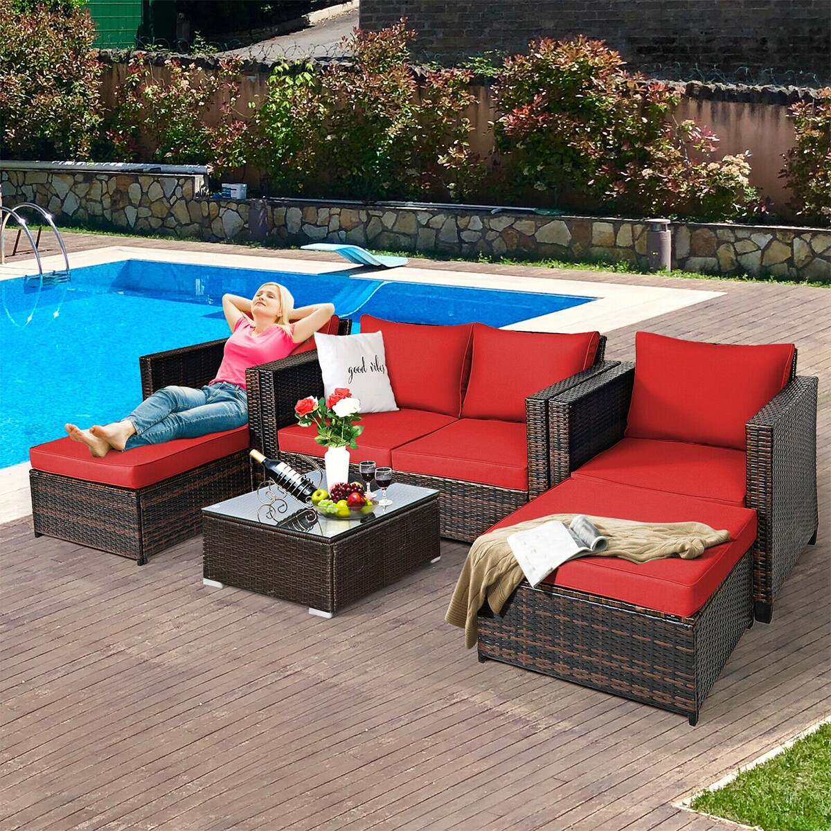Forclover HYFE-67697ARE Patio-Conversation-Sets - View #11
