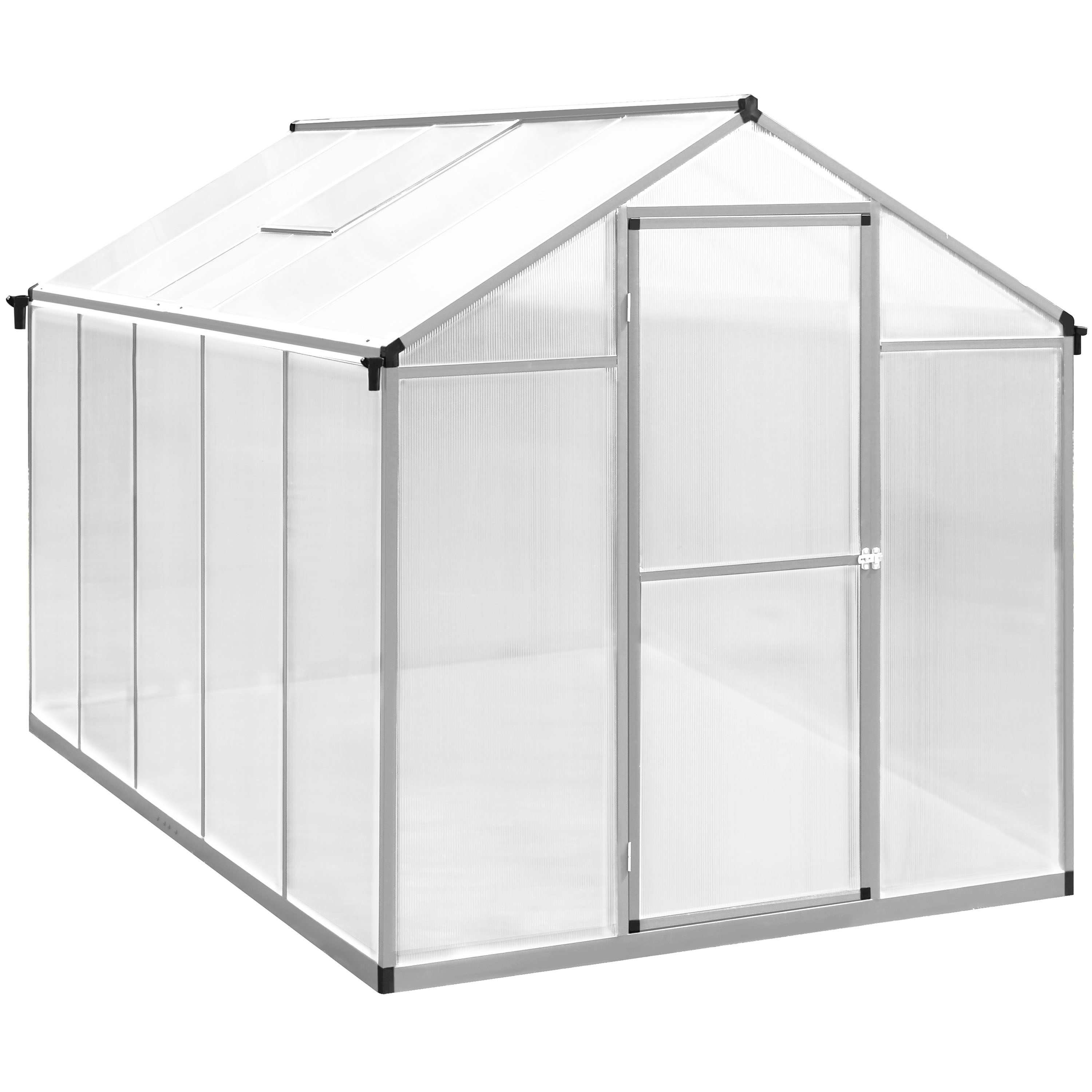 VEIKOUS 6-ft L x 10-ft W x 6.4-ft H Silver Greenhouse in the ...