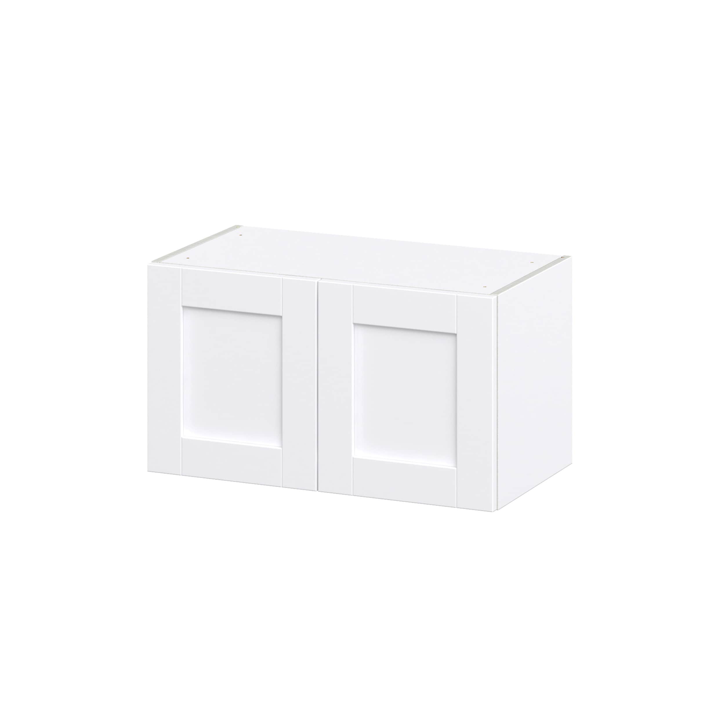 Hugo&Borg Rosemont 33-in W x 15-in H x 14-in D Glacier White Wall Fully Assembled Cabinet (Recessed Panel Shaker Door Style)