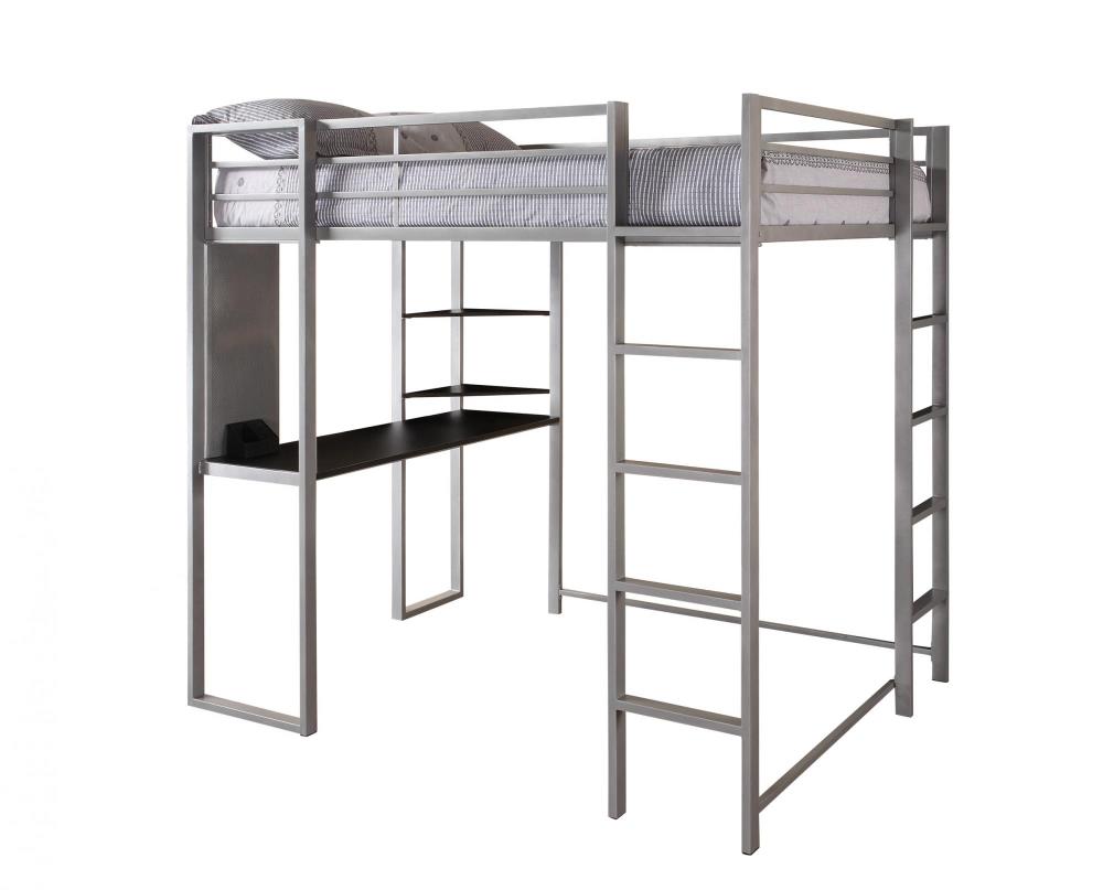 Dhp Alana Silver Full Study Loft Bunk, Bunk Beds That Hold 300 Lbs