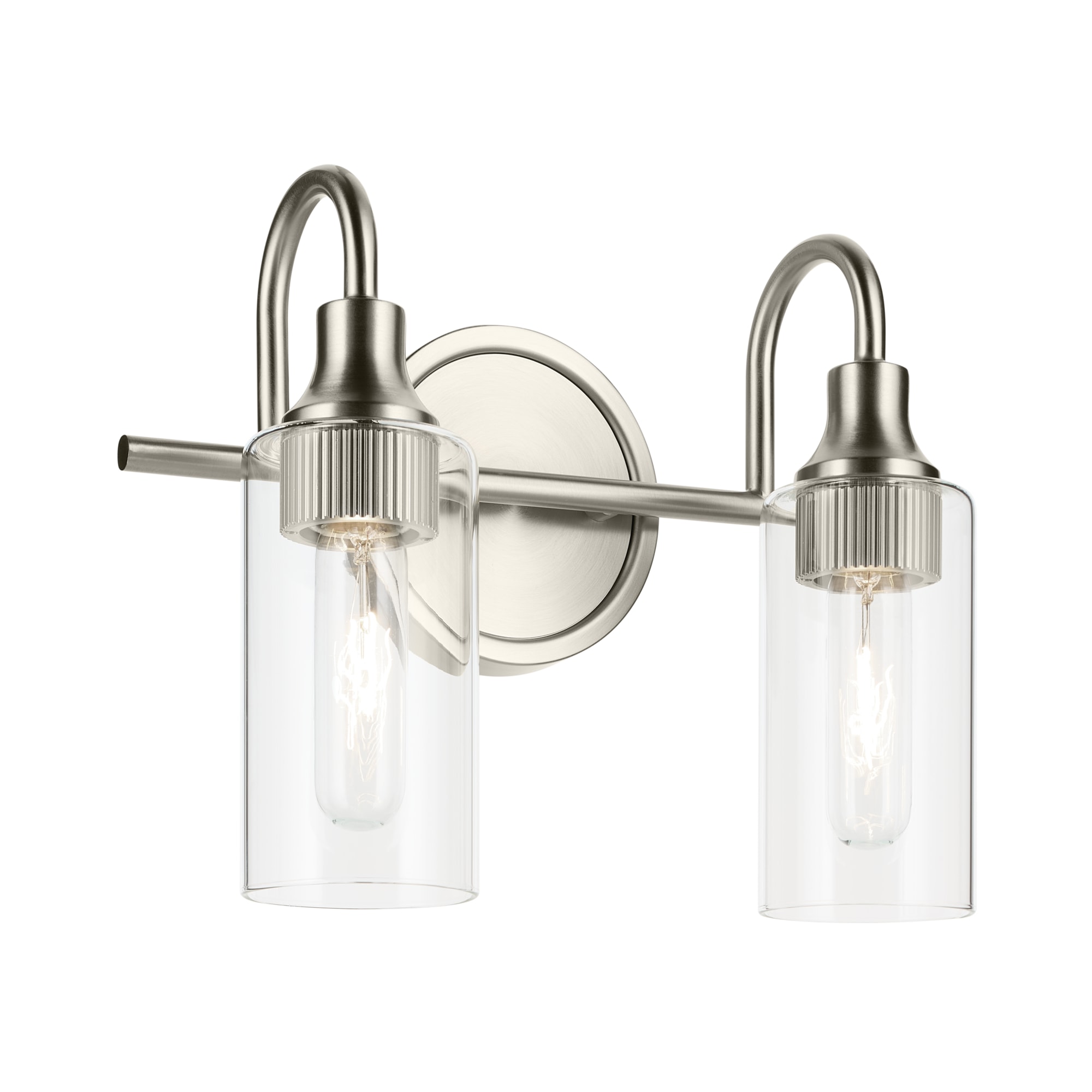 Kichler 55210NI Kavi 12.5-in 2 -Light Brushed Nickel Modern/contemporary Vanity light