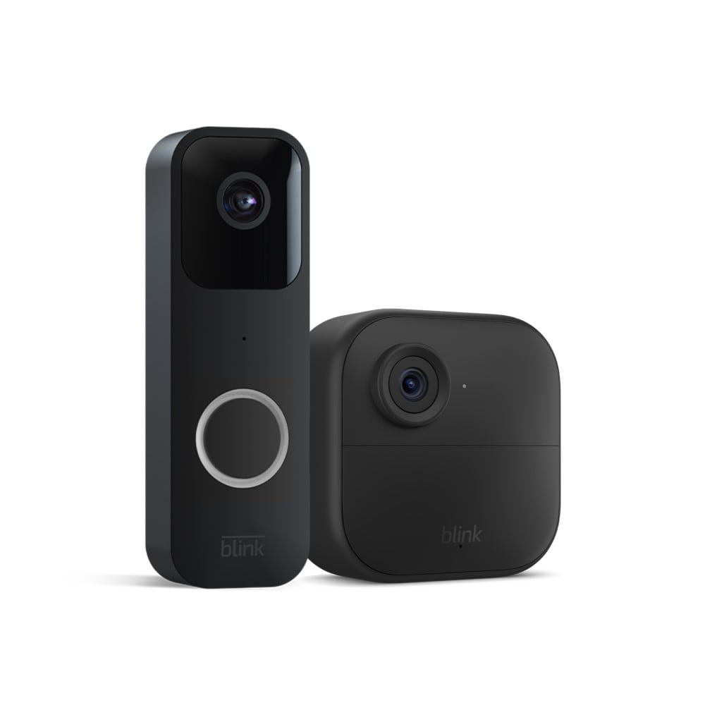 New Blink Video Doorbell Camera Wired Wireless Two Way Audio HD Video Black